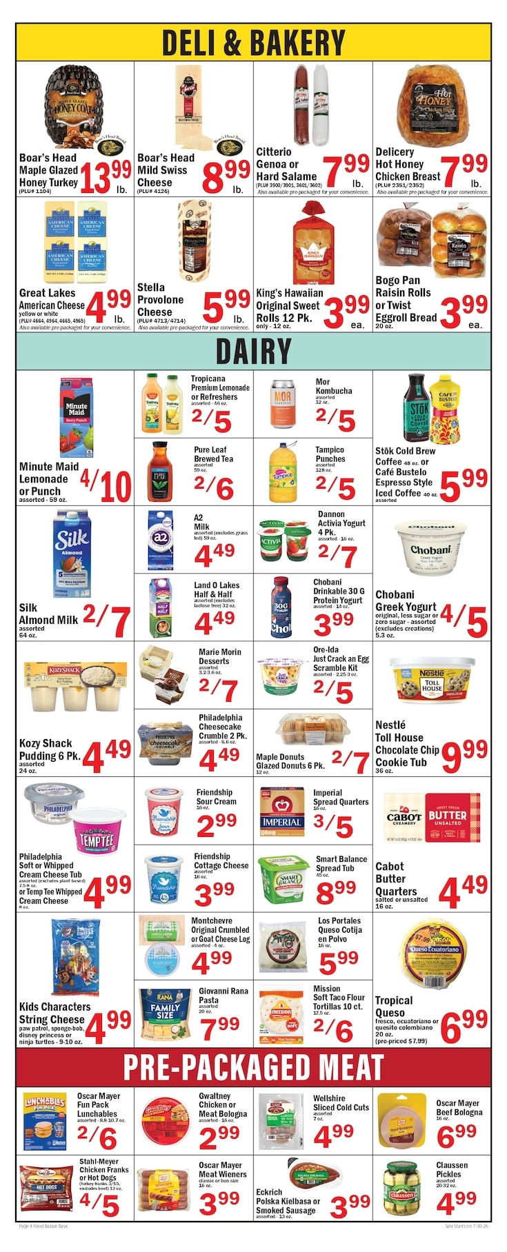 Food Bazaar (New Jersey) Weekly Ad July 29 - August 5, 2026