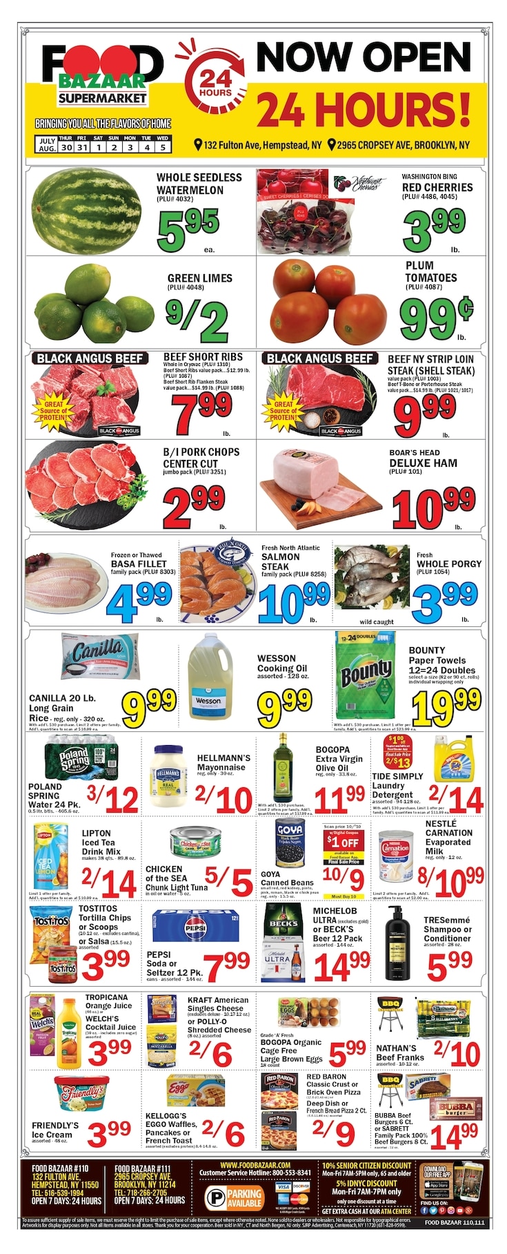 Food Bazaar (New York) Weekly Ad July 29 - August 5, 2026