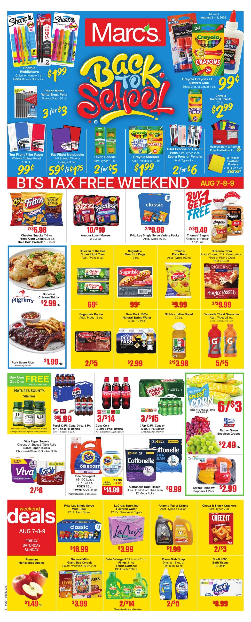Marc's (Mansfield–Akron Area, OH) Weekly Ad August 5 - 11, 2026