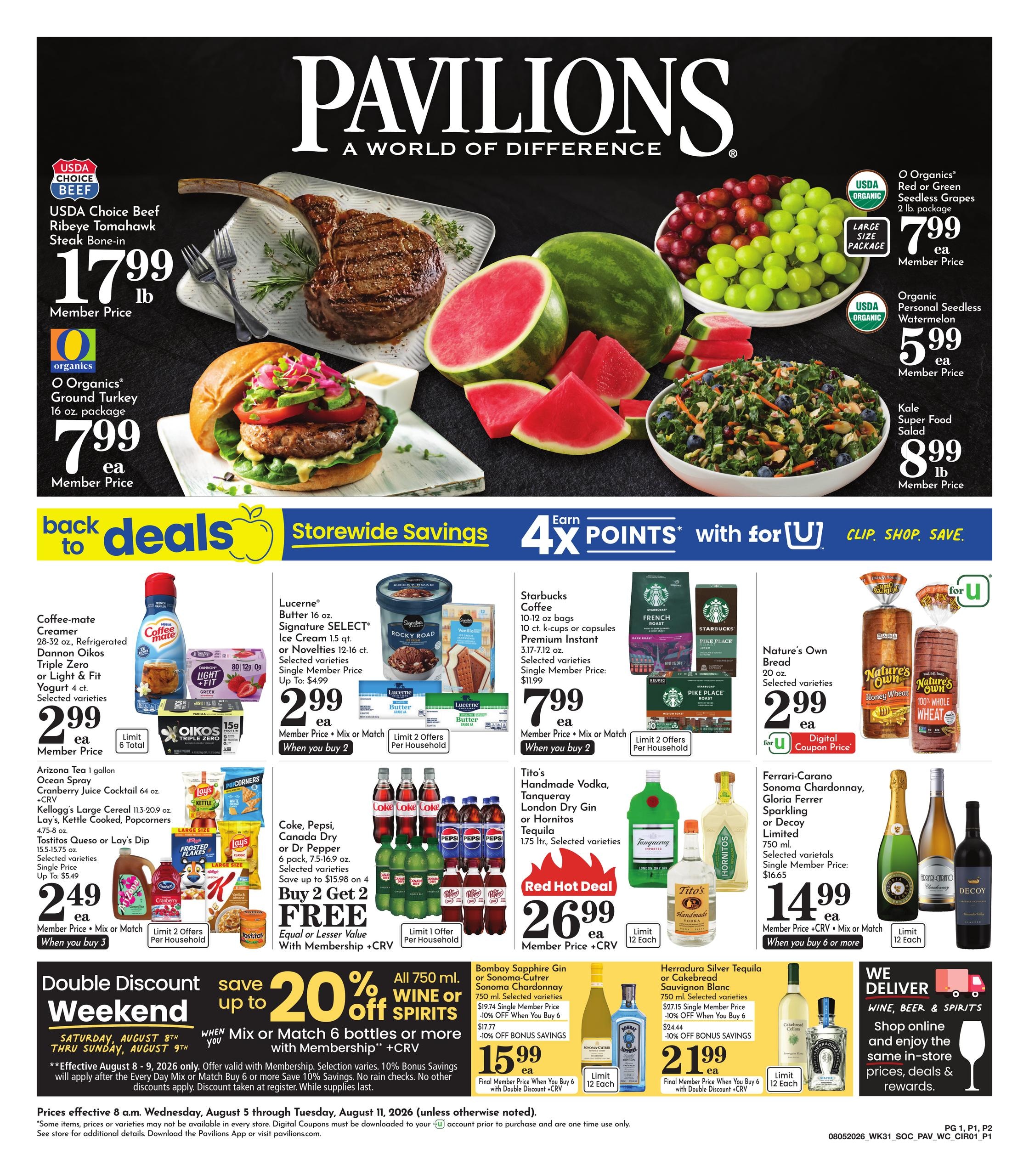 Pavilions (CA) Weekly Ad August 5 - 11, 2026