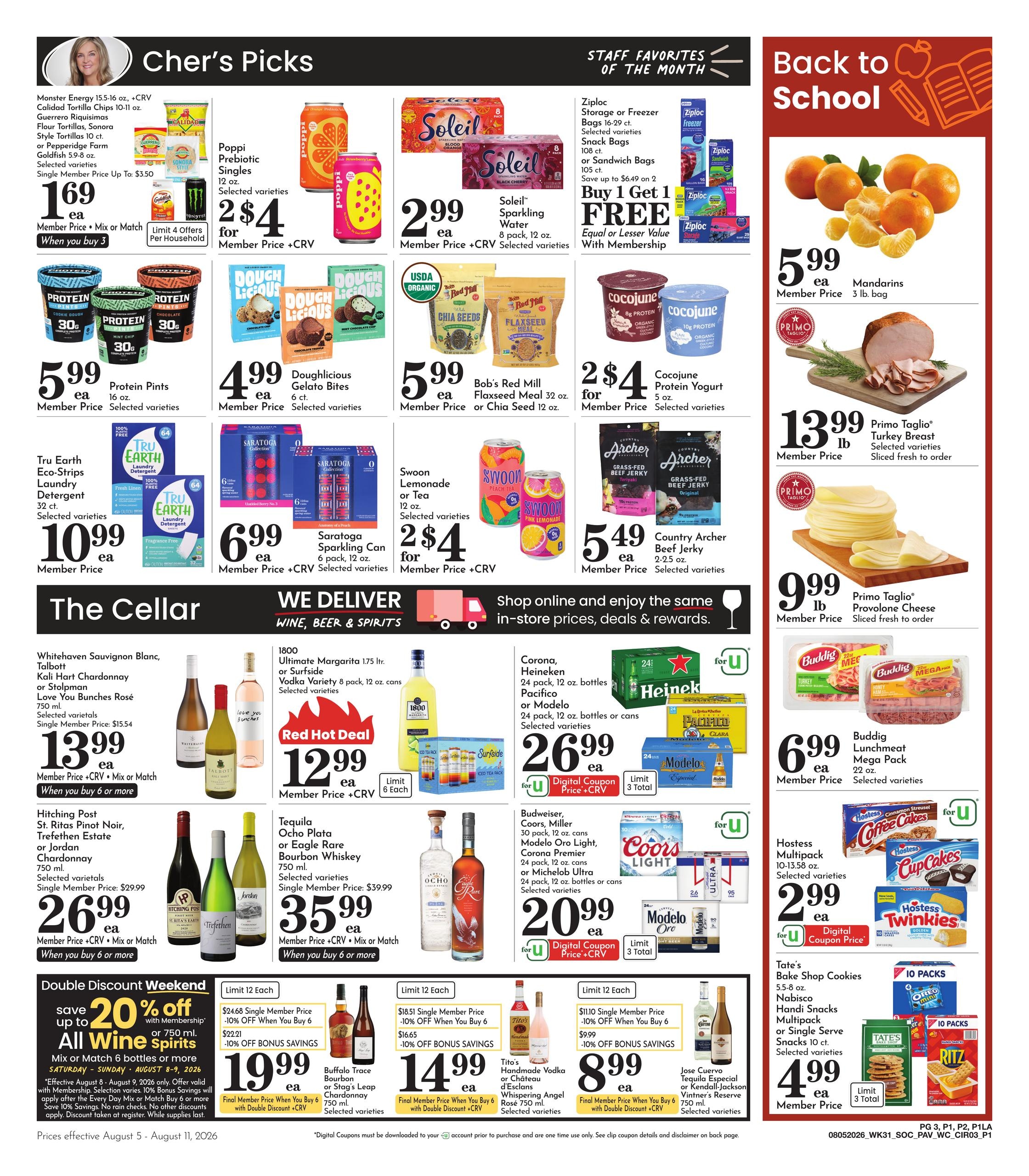 Pavilions (CA) Weekly Ad August 5 - 11, 2026