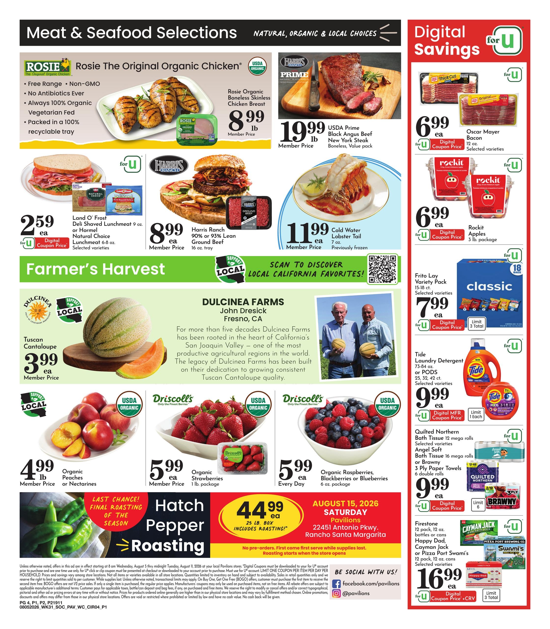 Pavilions (CA) Weekly Ad August 5 - 11, 2026