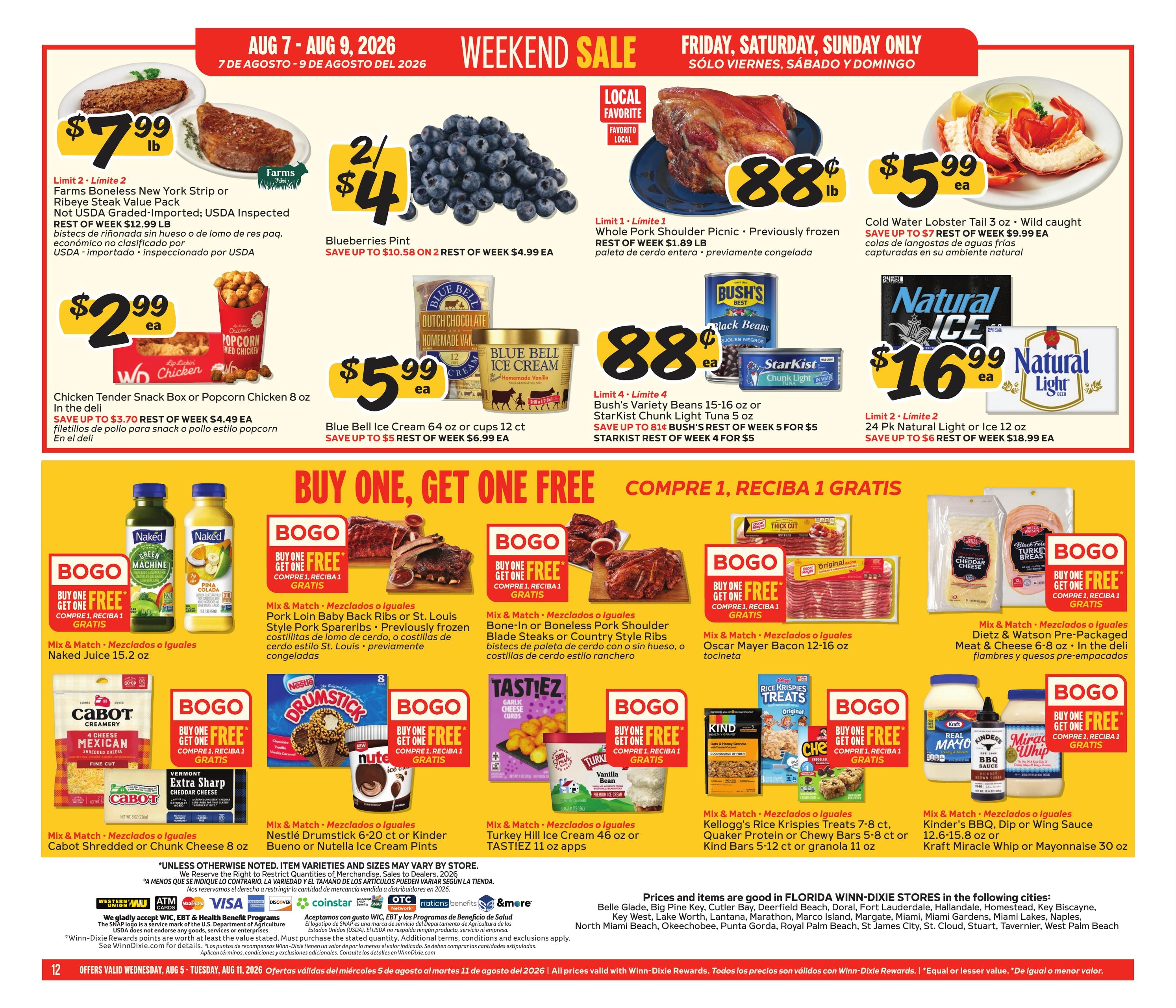 Winn-Dixie (Boca Raton Area, FL) Weekly Ad August 5 - 11, 2026