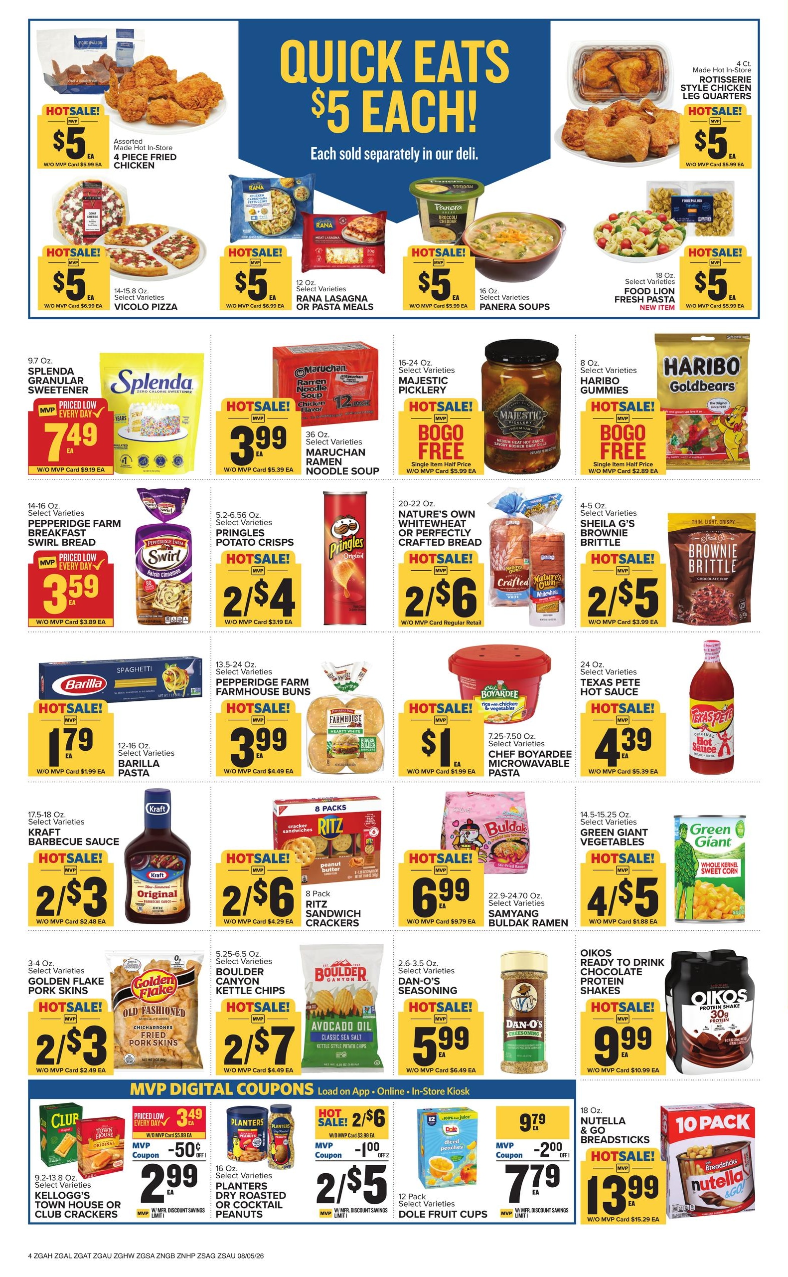 Food Lion (Mc Leansville–Greensboro Area, NC) Weekly Ad August 5 - 11, 2026