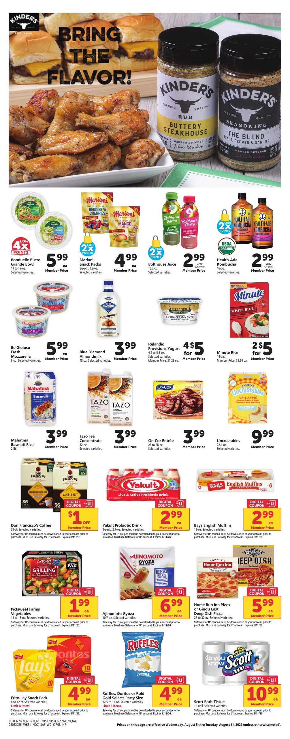 Safeway (Stockton–French Camp Area, CA) Weekly Ad August 5 - 11, 2026