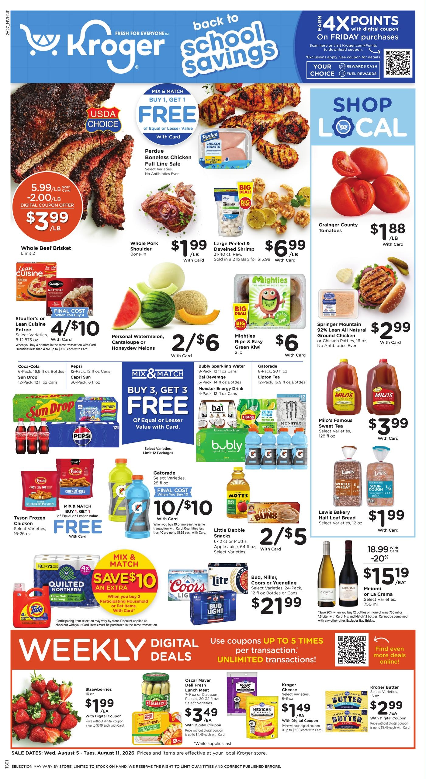 Kroger (Huntsville Area, AL) Weekly Ad August 5 - 11, 2026