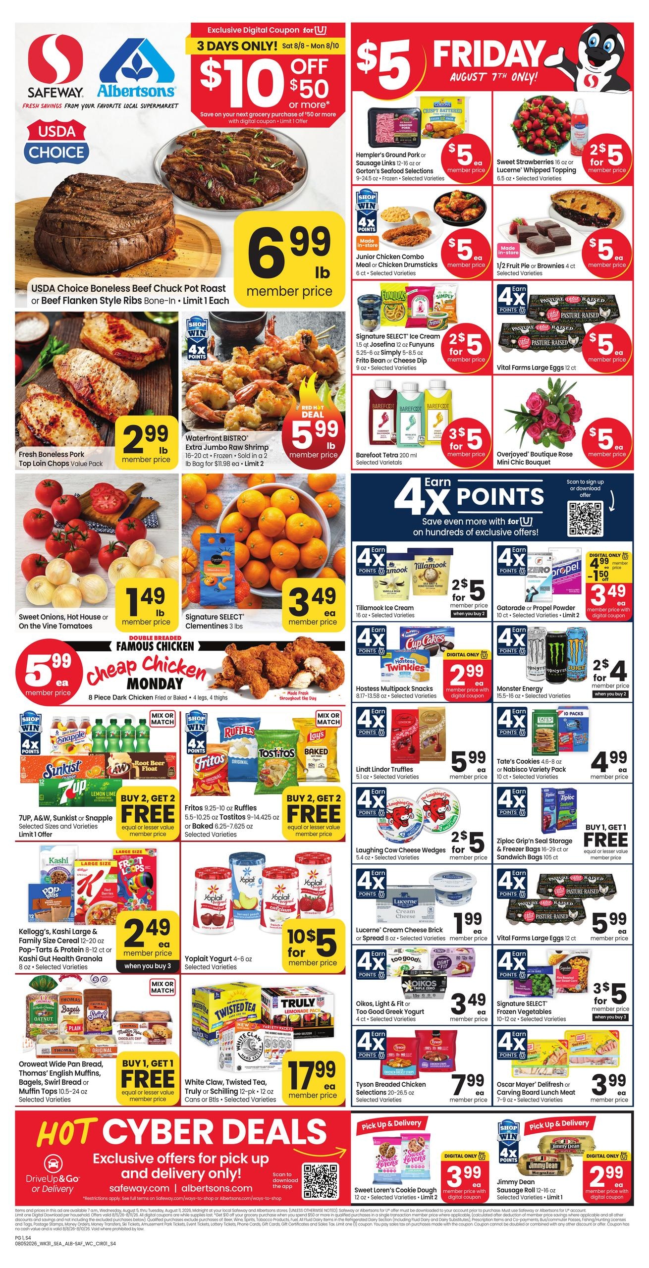 Albertsons (Lewiston Area, ID) Weekly Ad August 5 - 11, 2026