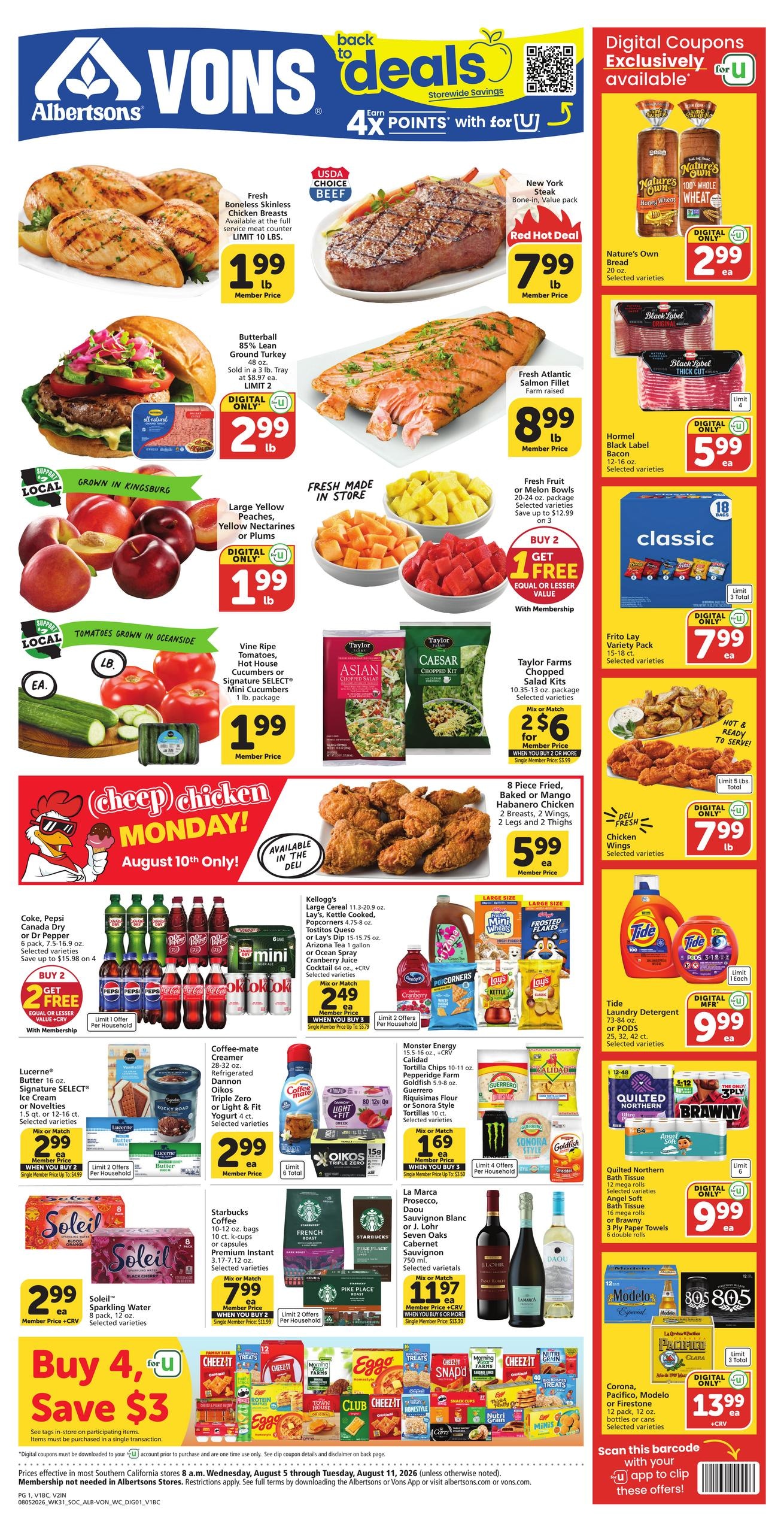 Albertsons (Anaheim Area, CA) Weekly Ad August 5 - 11, 2026