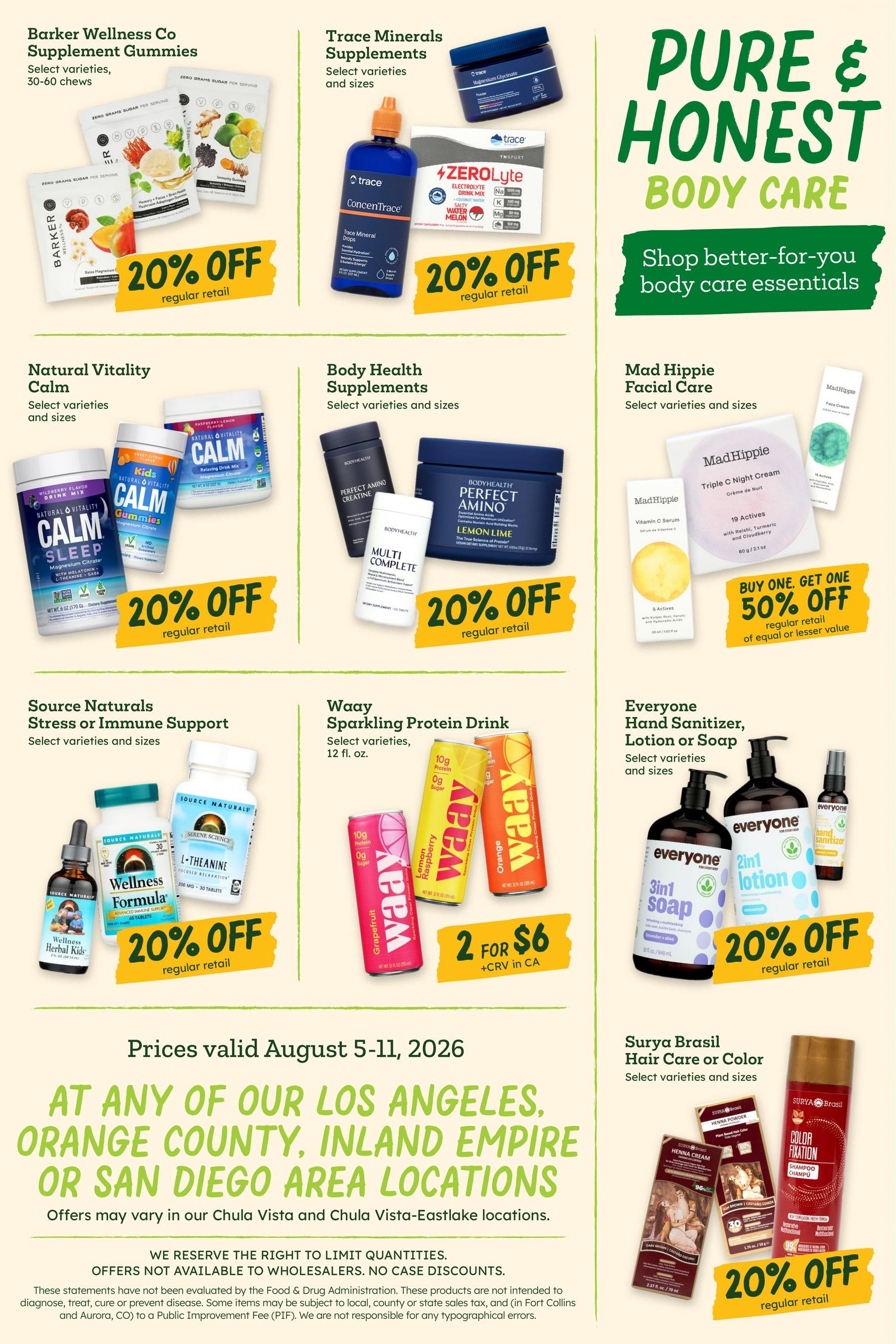 Sprouts Farmers Market (Adelanto Area, CA) Weekly Ad August 5 - 11, 2026