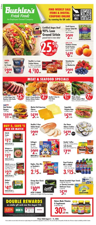 Buehler's Fresh Foods Weekly Ad August 5 - 11, 2026