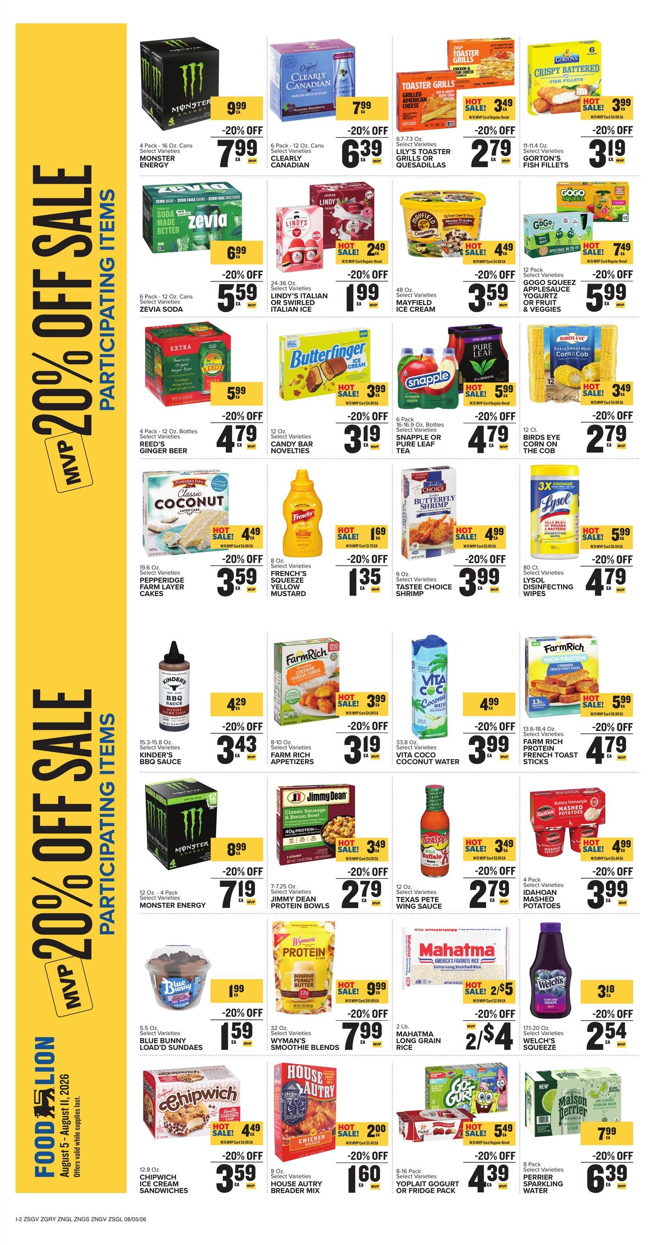 Food Lion (Edgemoor-Rock Hill Area, SC) Weekly Ad August 5 - 11, 2026