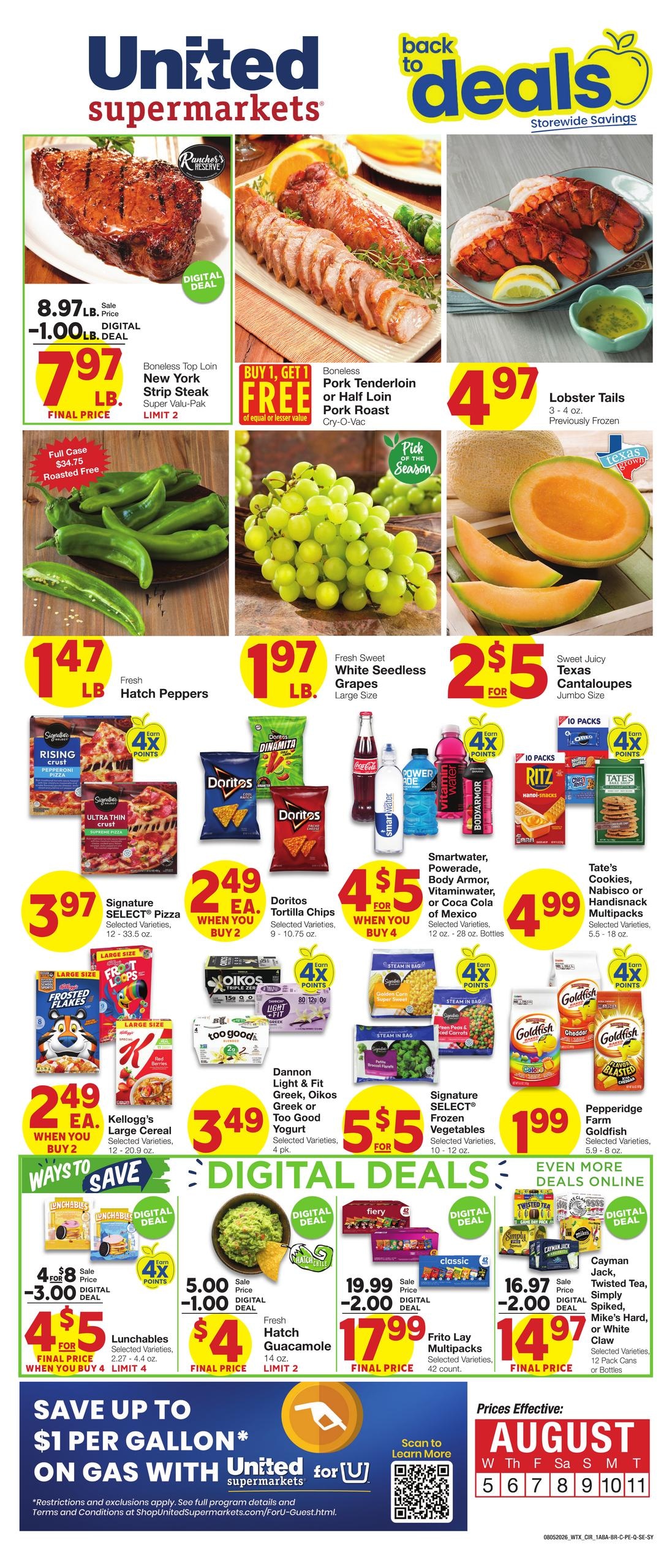 United Supermarkets (Hobbs Area, NM) Weekly Ad August 5 - 11, 2026
