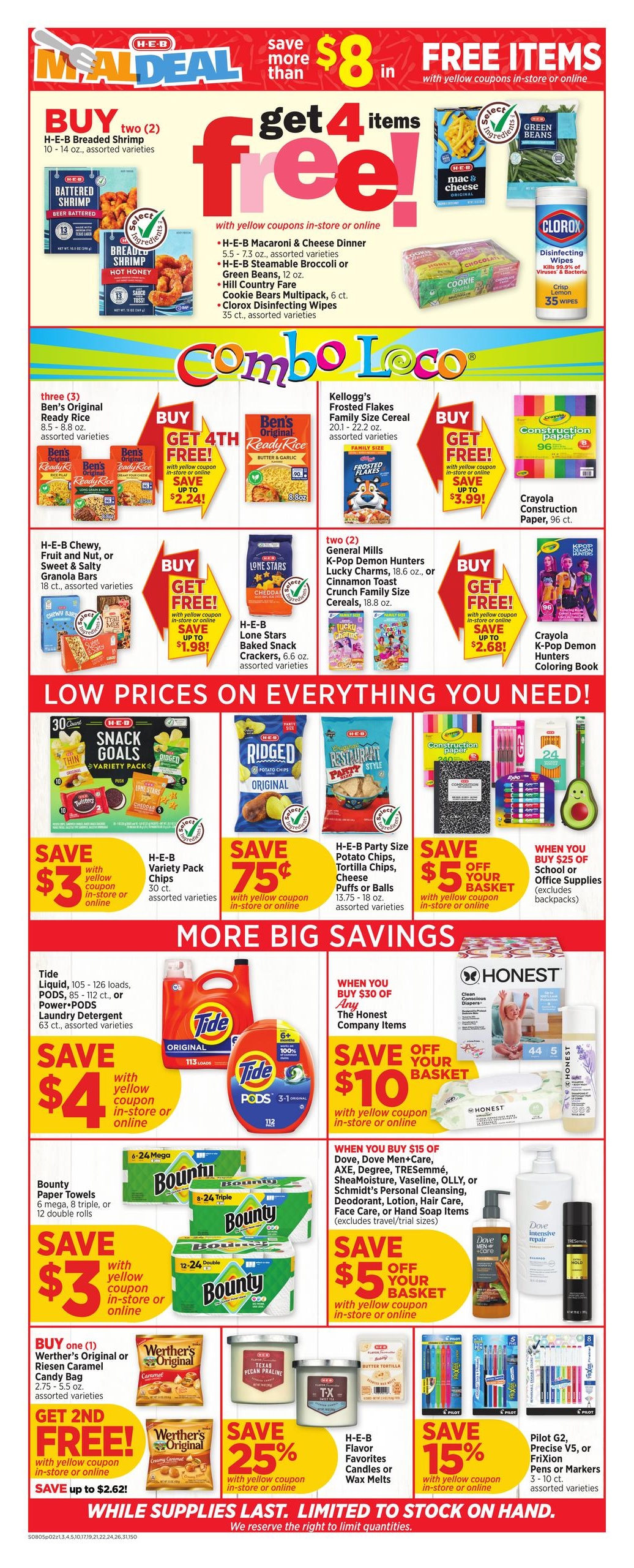 H-E-B (Del Valle–Austin Area, TX) Weekly Ad August 5 - 11, 2026