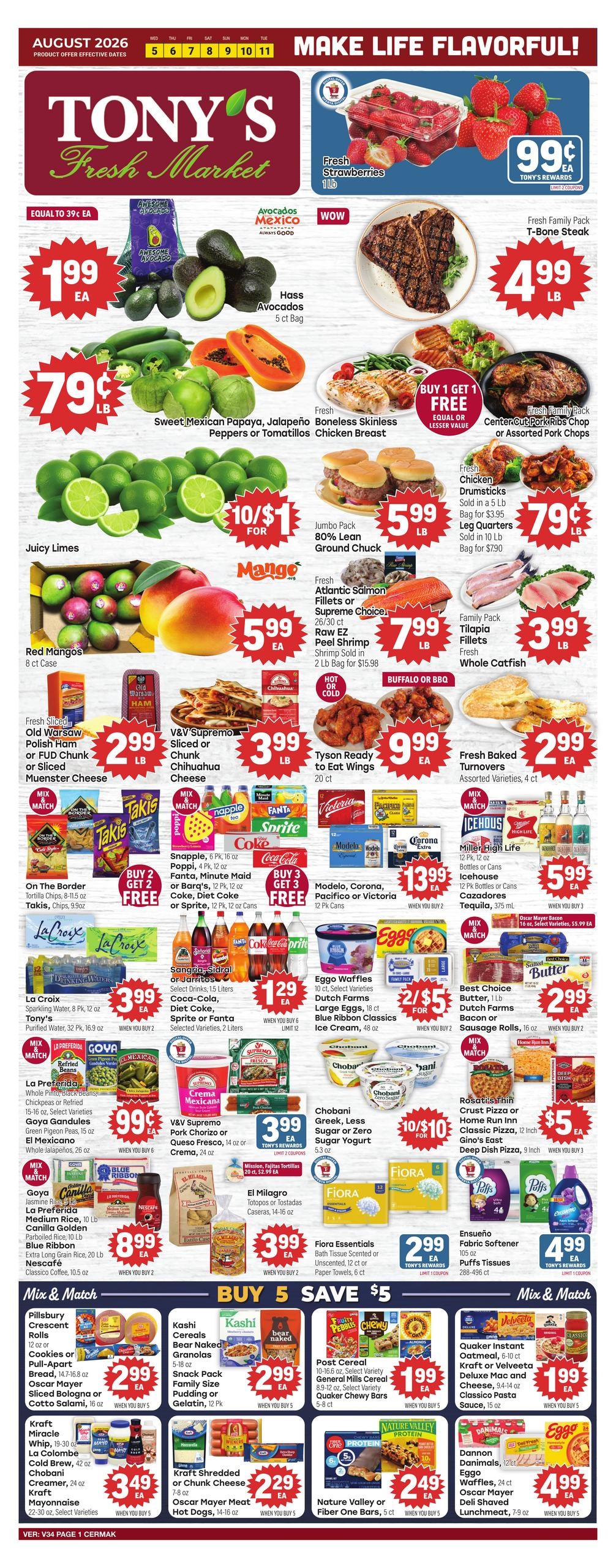 Tony's Fresh Market (Chicago Area, IL) Weekly Ad August 5 - 11, 2026