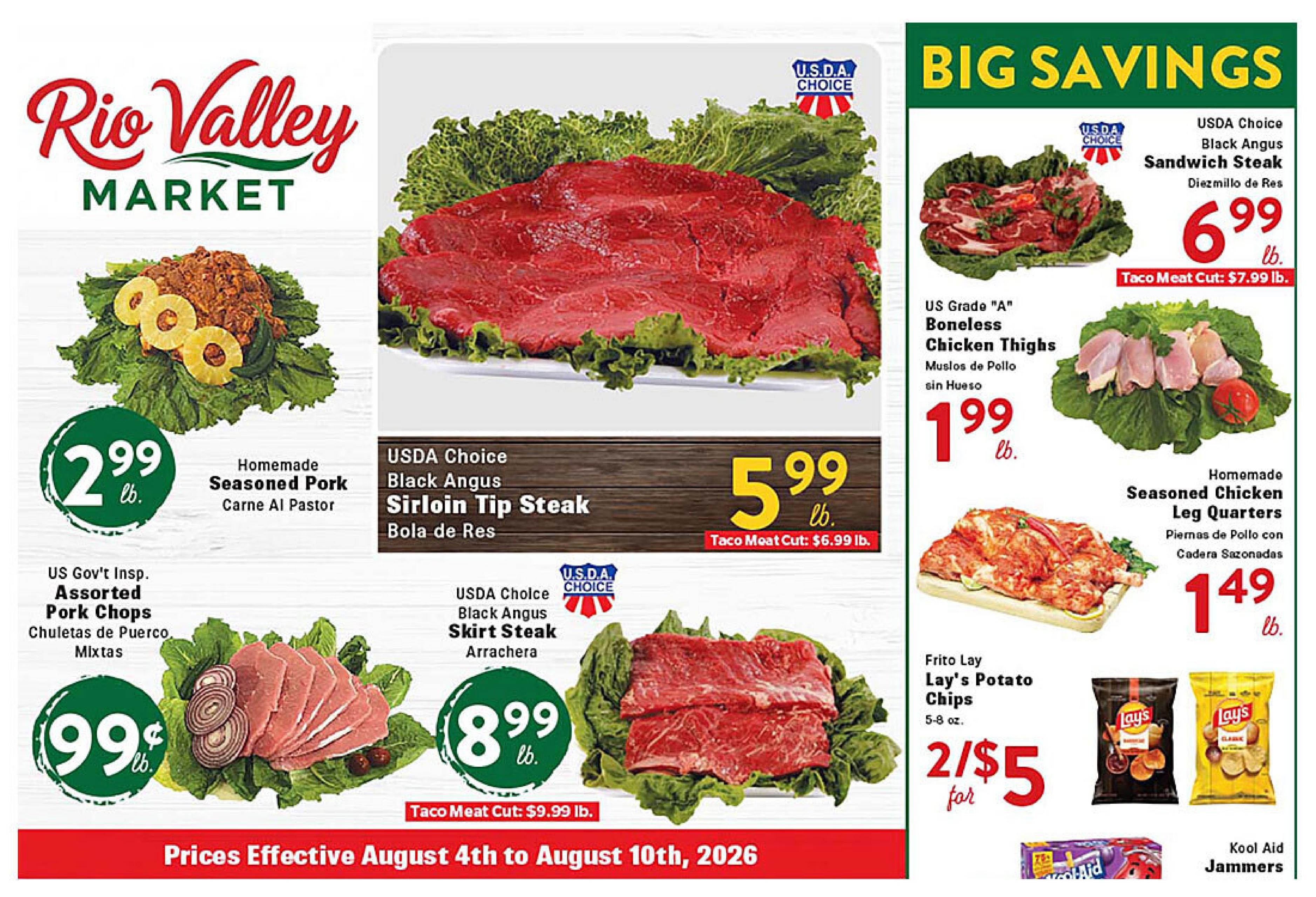 Rio Valley Market Weekly Ad August 4 - 10, 2026