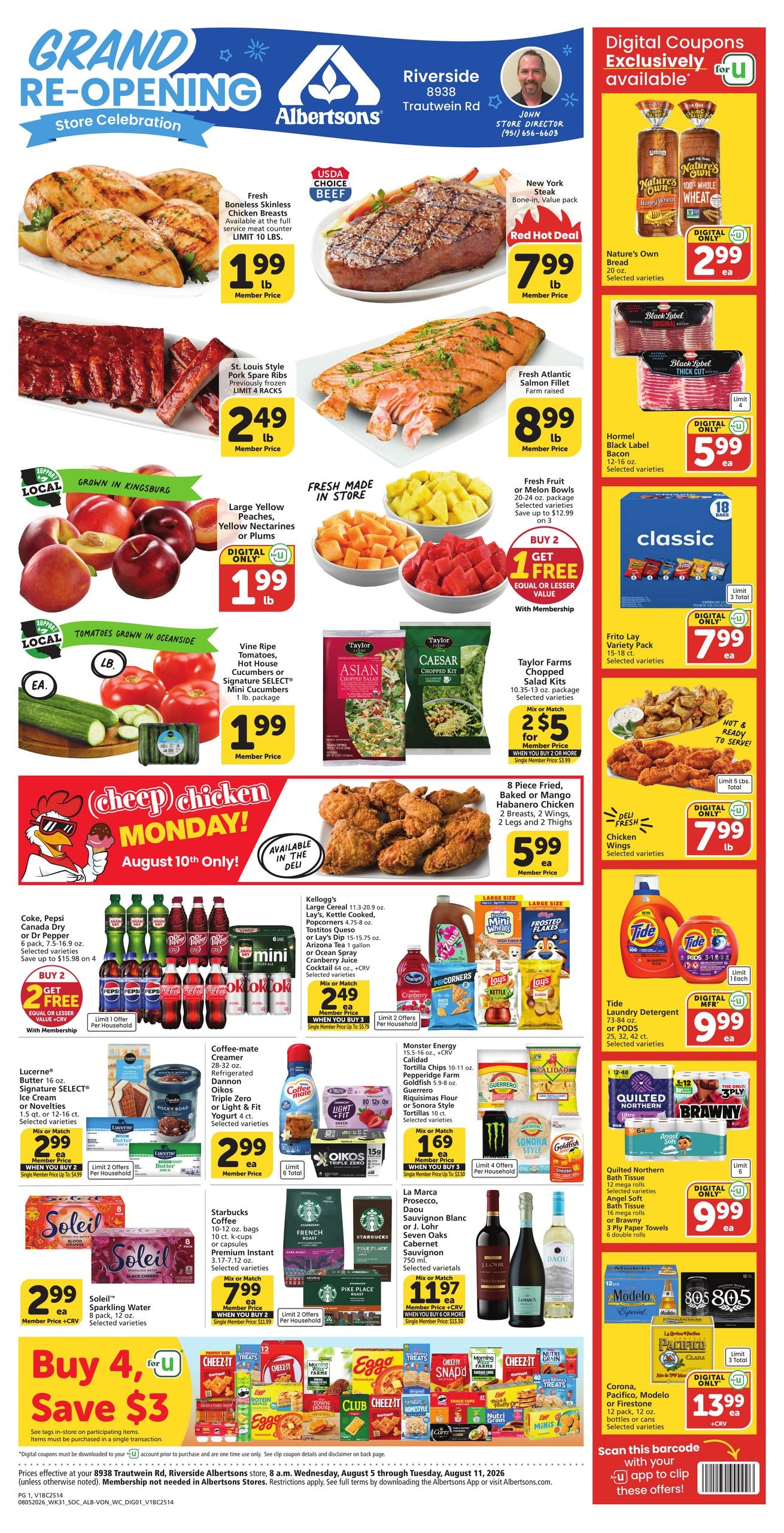 Albertsons (Moreno Valley Area, CA) Weekly Ad August 5 - 11, 2026