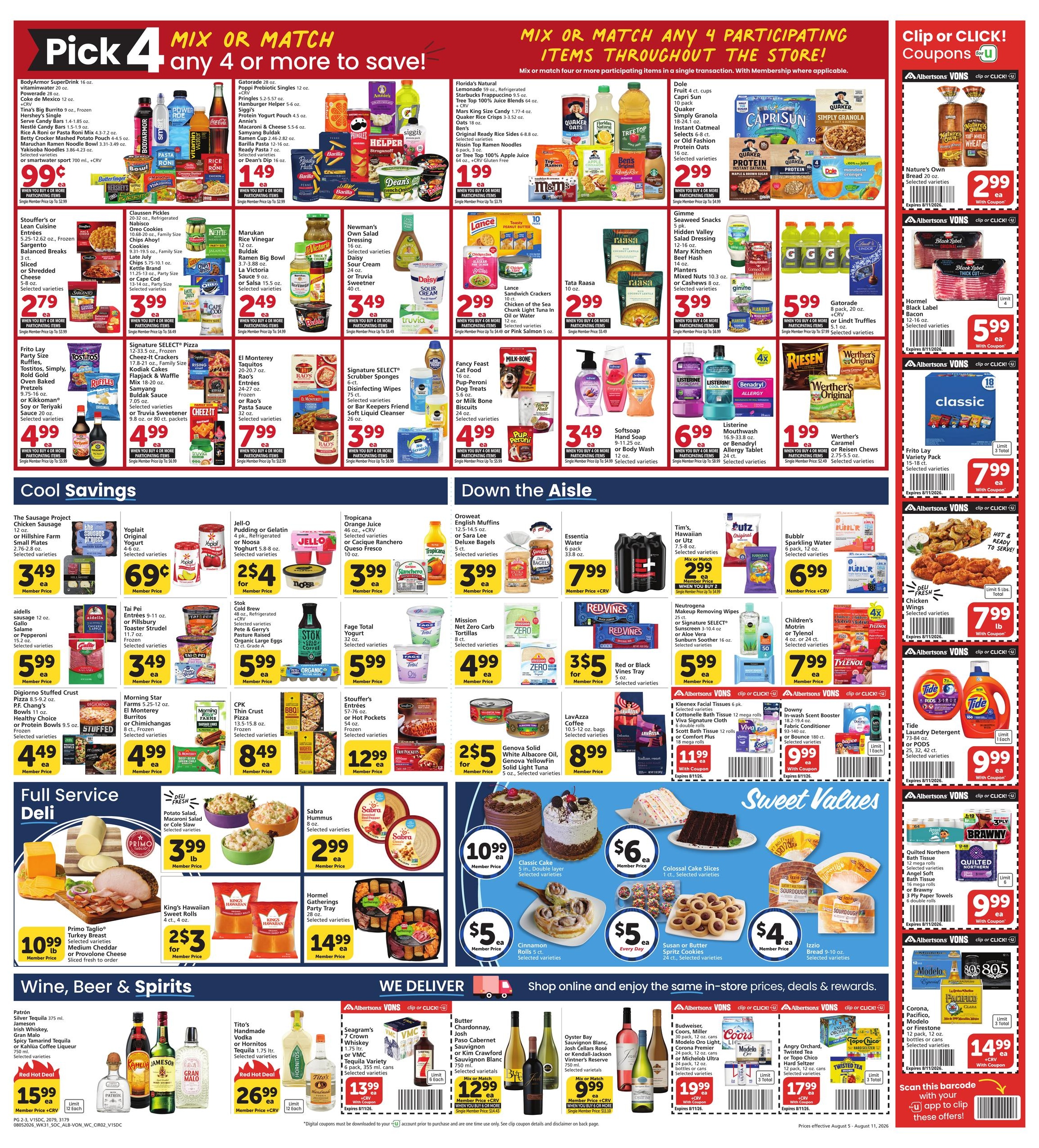 Albertsons (San Diego–La Jolla Area, CA) Weekly Ad August 5 - 11, 2026