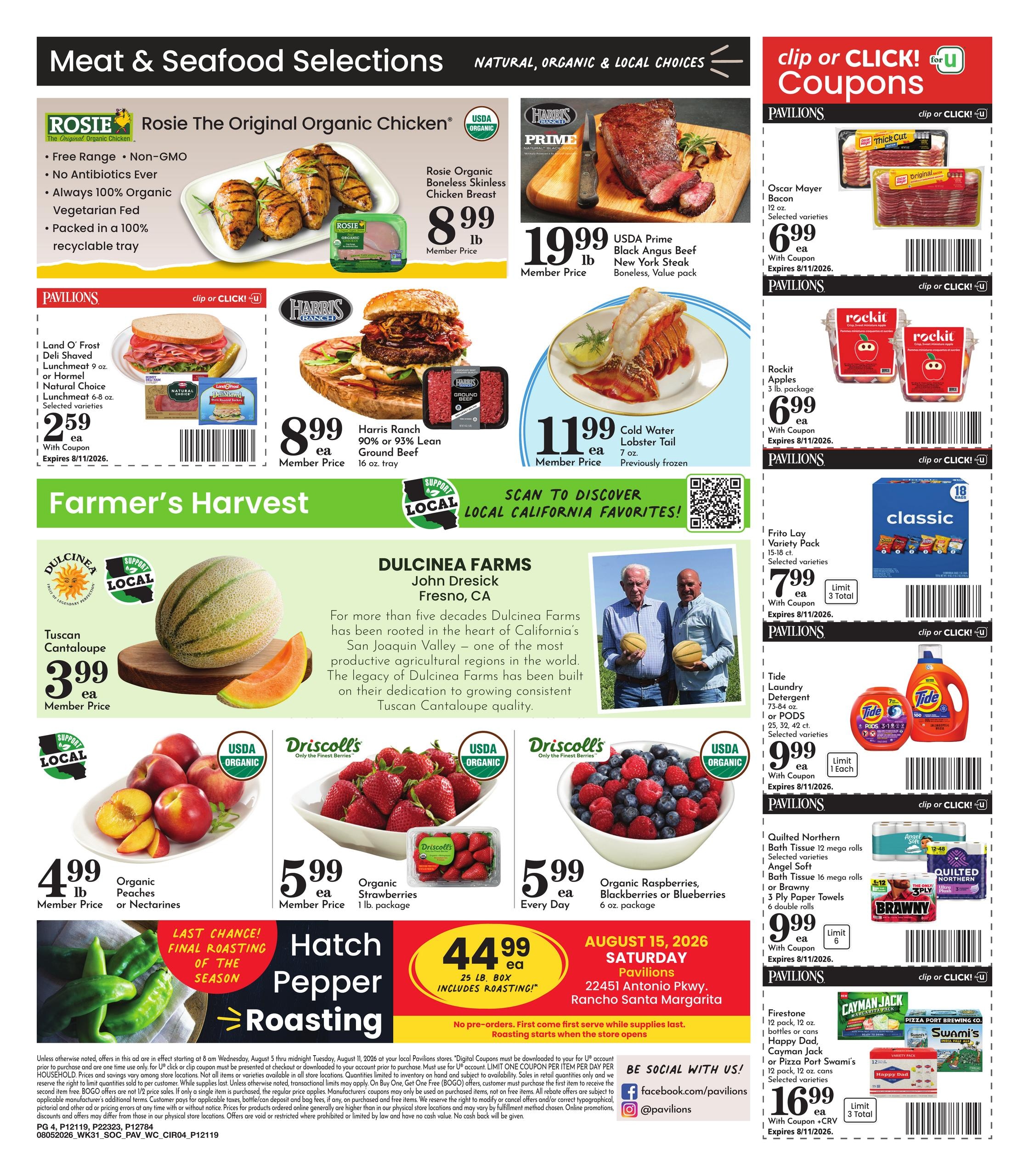 Pavilions (San Diego–National City Area, CA) Weekly Ad August 5 - 11, 2026