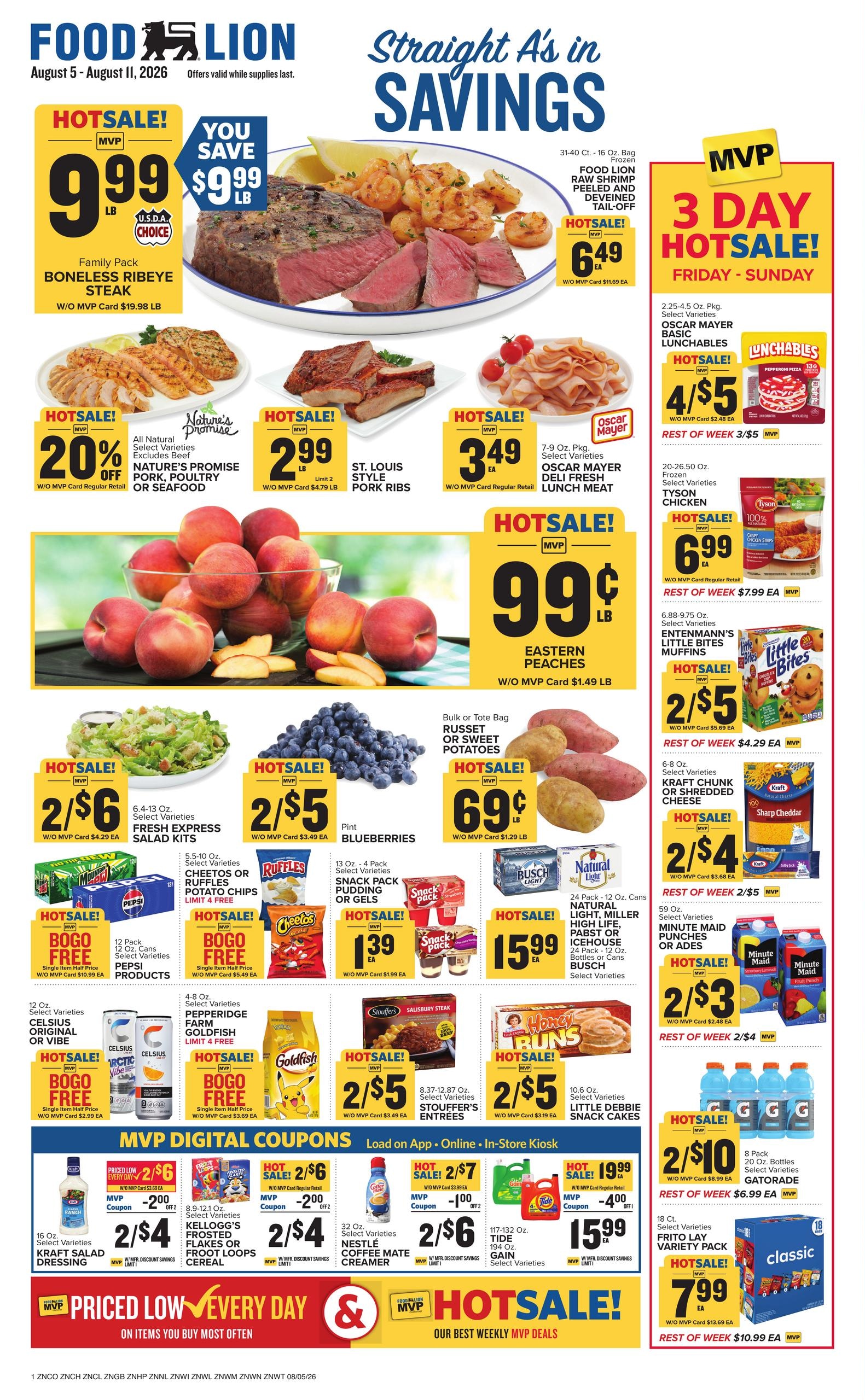 Food Lion (Charlotte–Concord Area, NC) Weekly Ad August 5 - 11, 2026