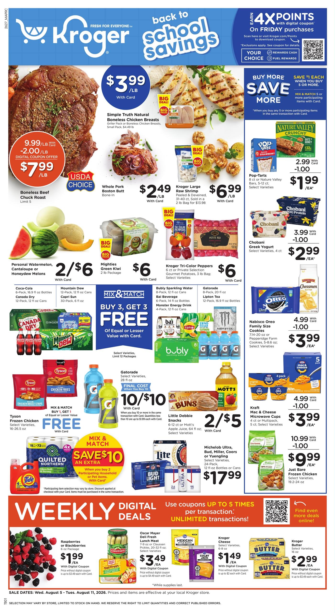 Kroger Weekly Ad August 5 - 11, 2026