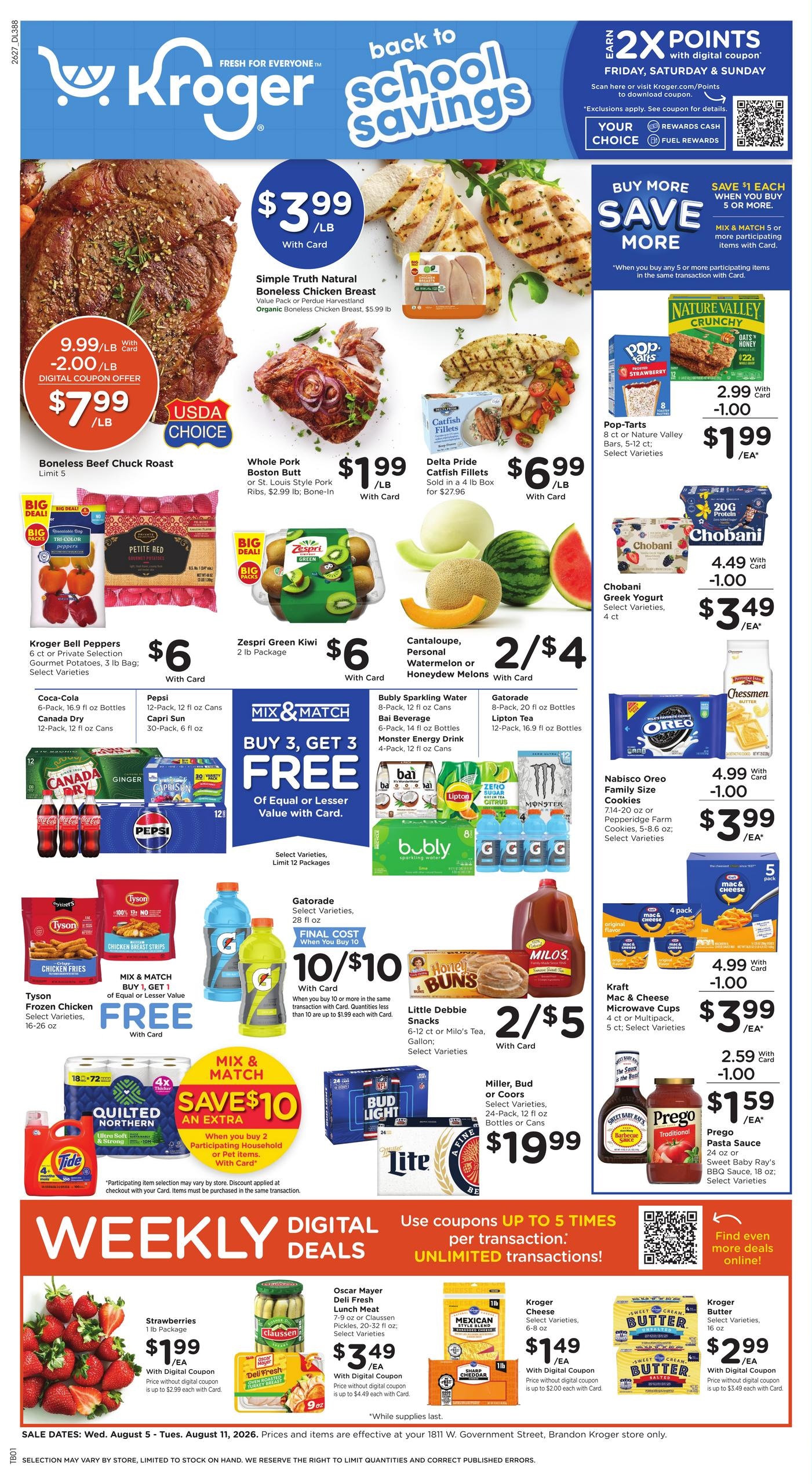 Kroger (Brandon Area, MS) Weekly Ad August 5 - 11, 2026
