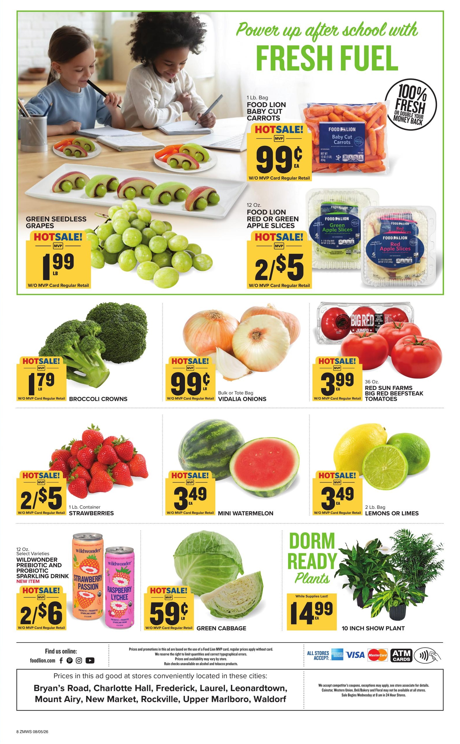 Food Lion (Washington–Oxon Hill Area, DC–MD) Weekly Ad August 5 - 11, 2026