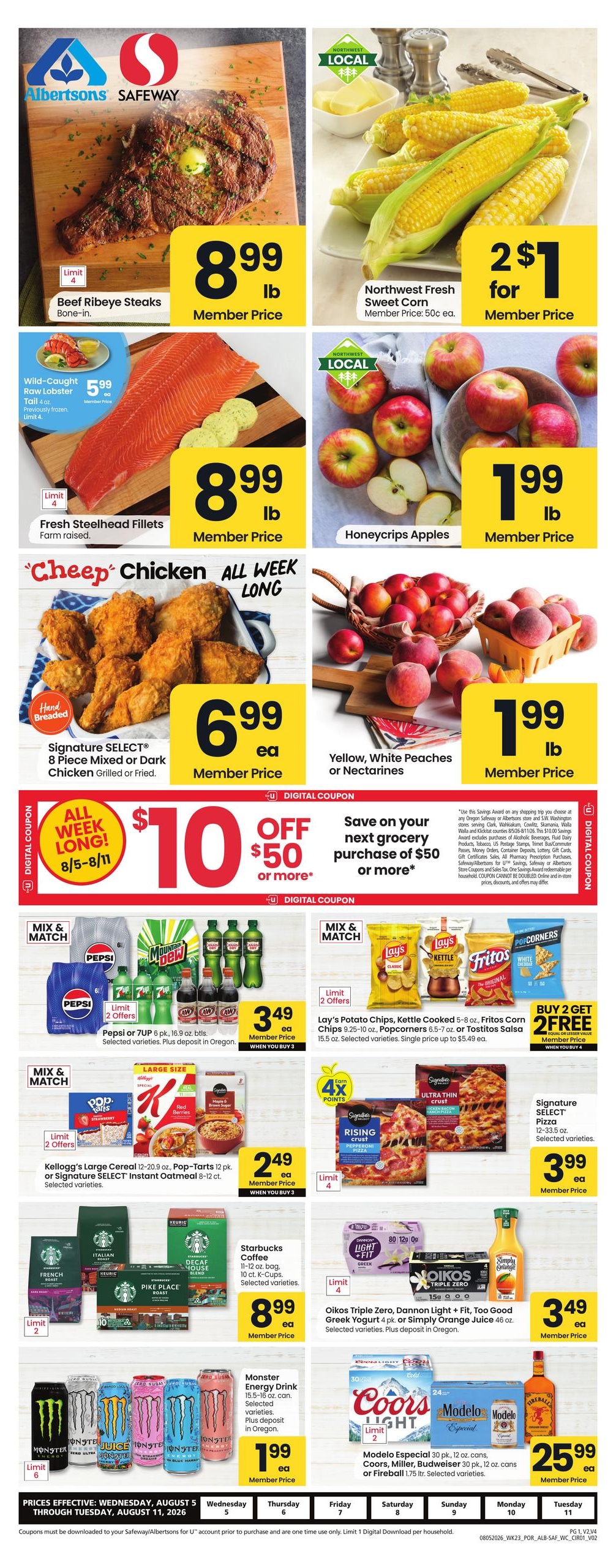 Safeway (Battle Ground Area, WA) Weekly Ad August 5 - 11, 2026