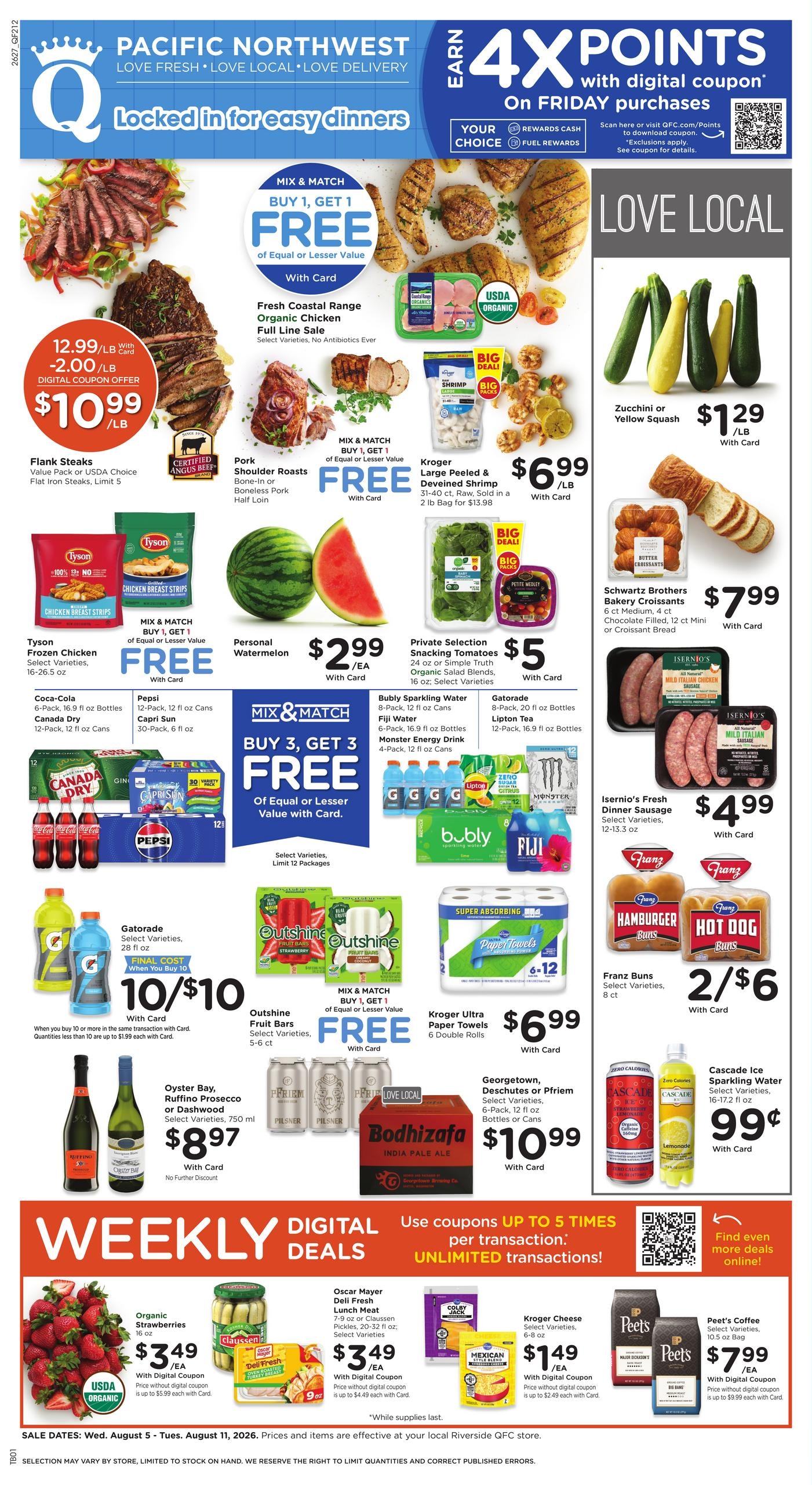 QFC (Vancouver–Brush Prairie Area, OR–WA) Weekly Ad August 5 - 11, 2026