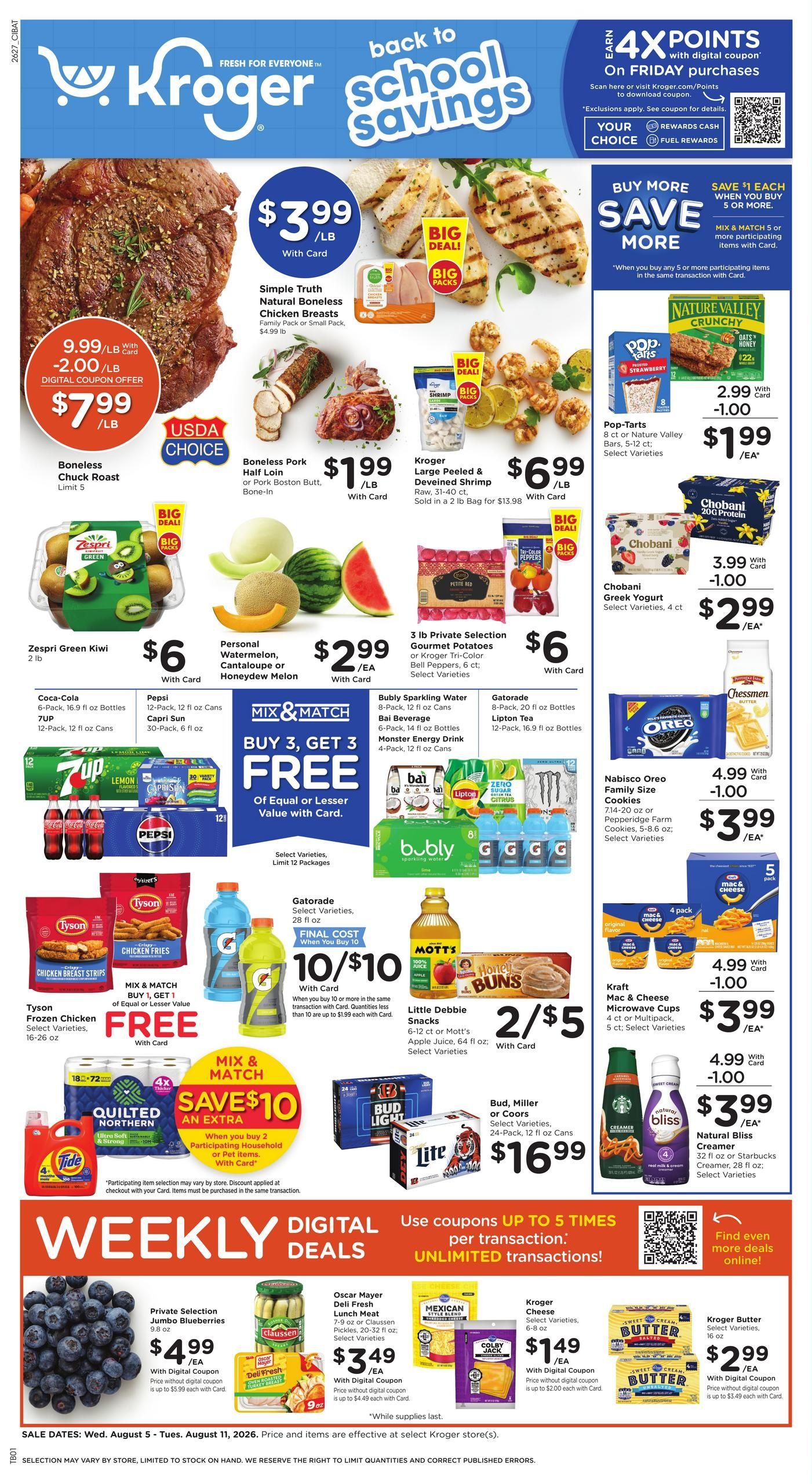 Kroger Weekly Ad August 5 - 11, 2026