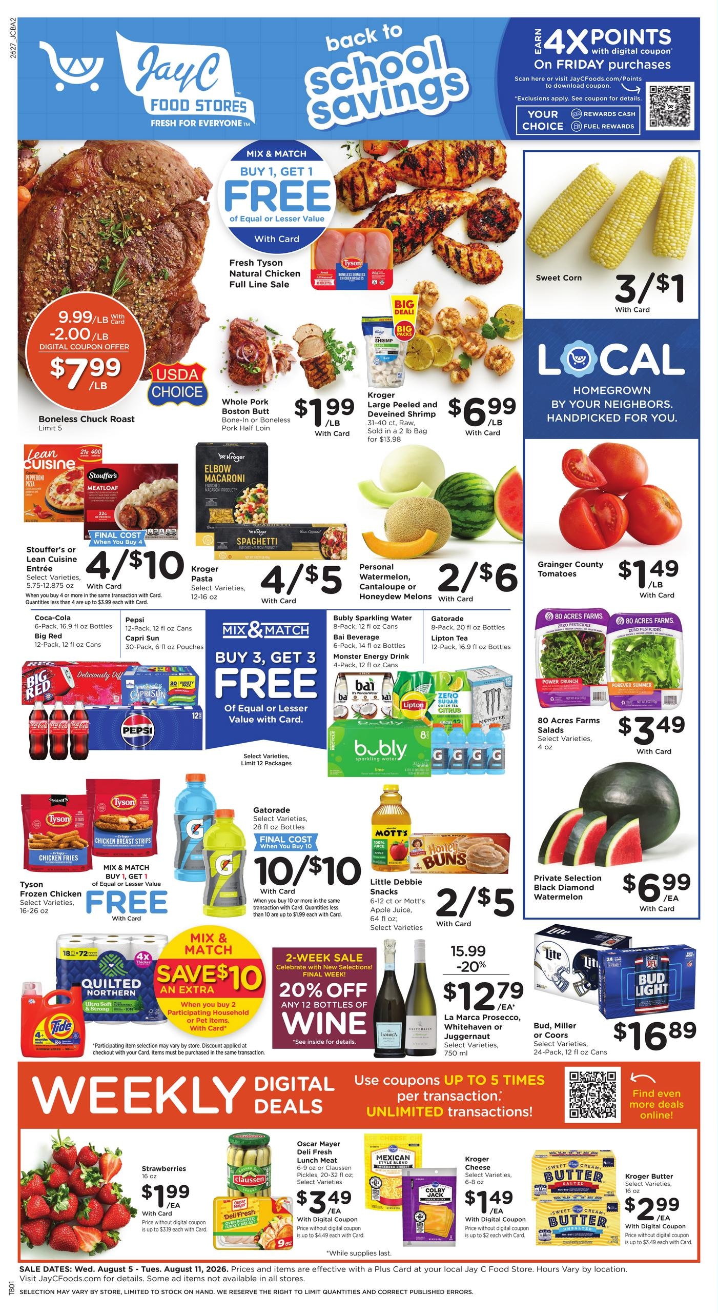 JayC Food Stores Weekly Ad August 5 - 11, 2026