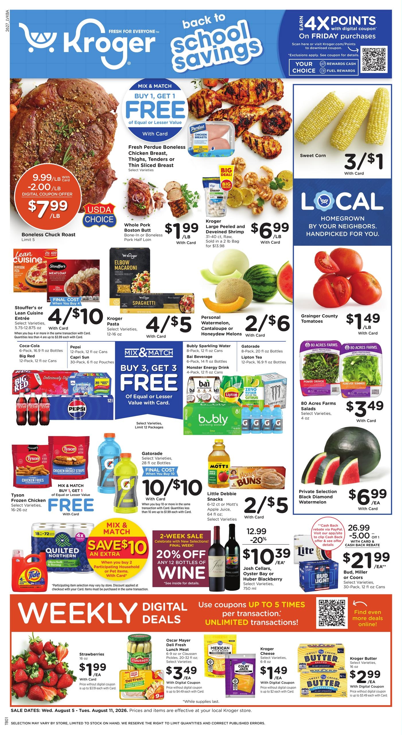 Kroger (Louisville–Masonic Home Area, KY) Weekly Ad August 5 - 11, 2026