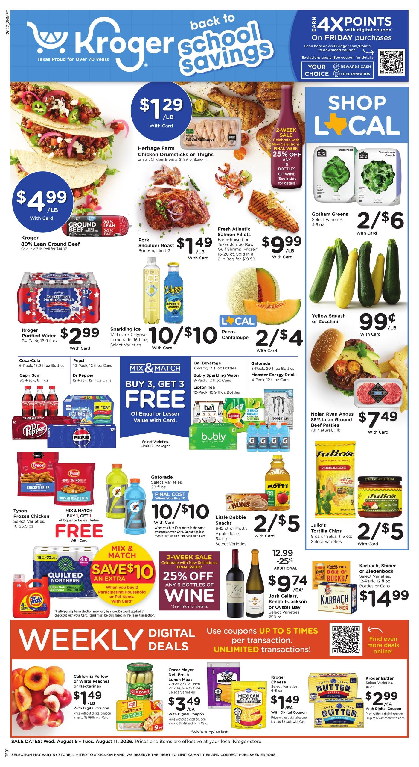 Kroger (Conroe–Missouri City Area, TX) Weekly Ad August 5 - 11, 2026
