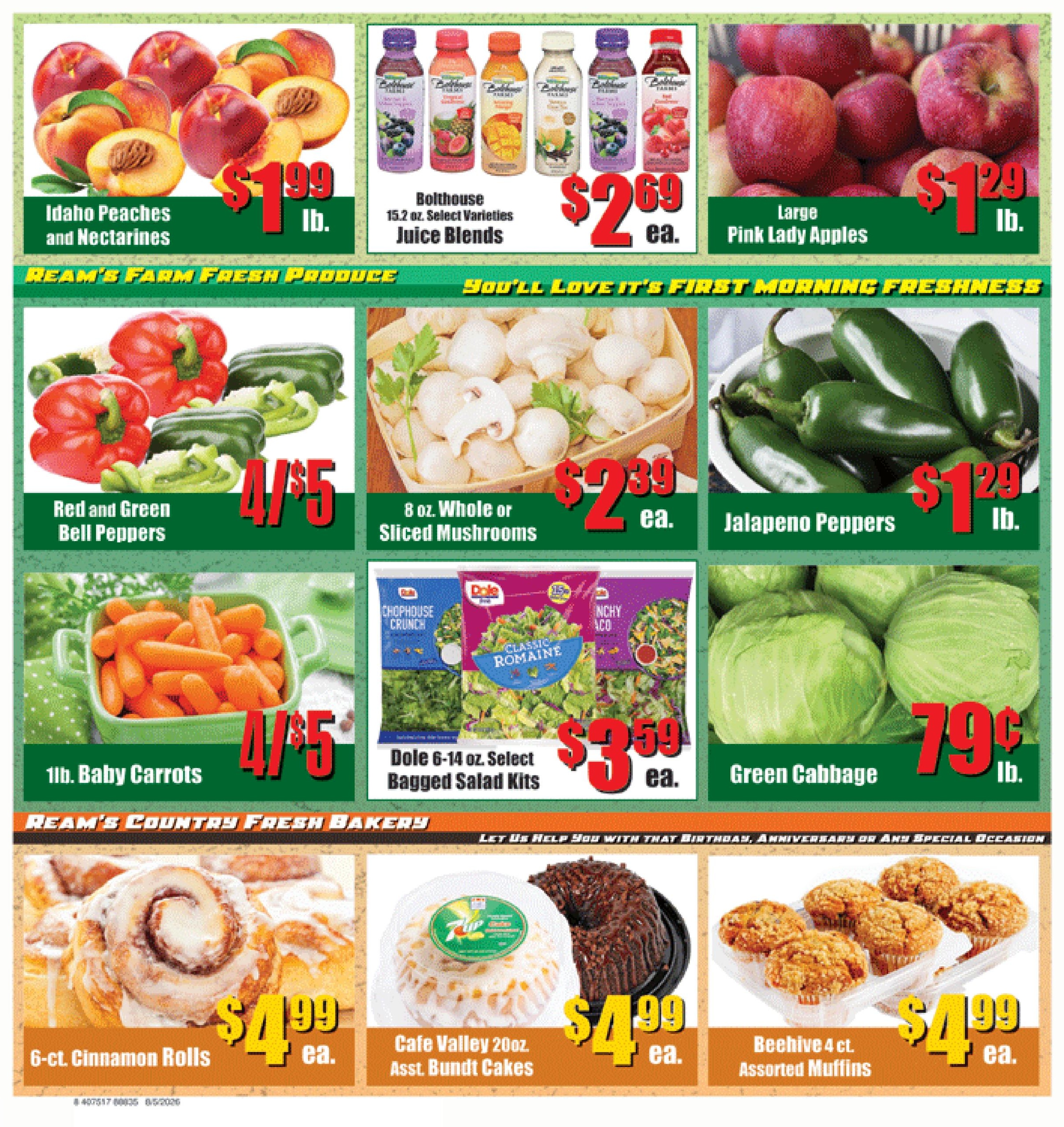 Reams Food Stores Weekly Ad August 4 - 10, 2026