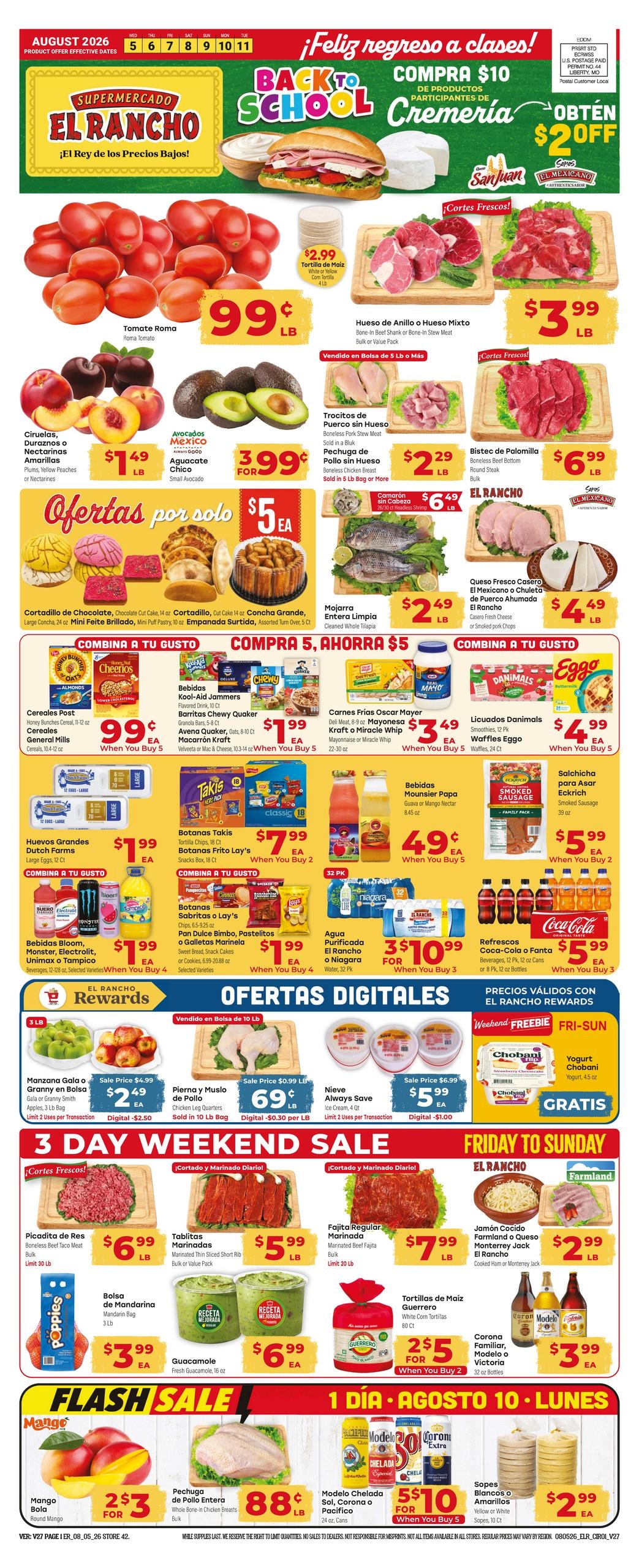 El Rancho Supermercado (Mcallen–Edinburg Area, TX) Weekly Ad August 5 - 11, 2026