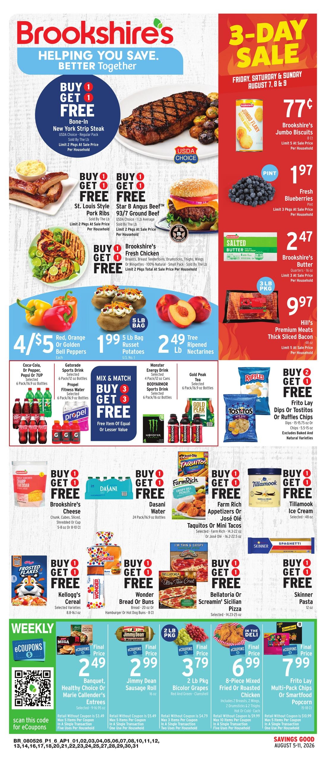 Brookshire's (Shreveport–Bossier City Area, LA) Weekly Ad August 5 - 11, 2026