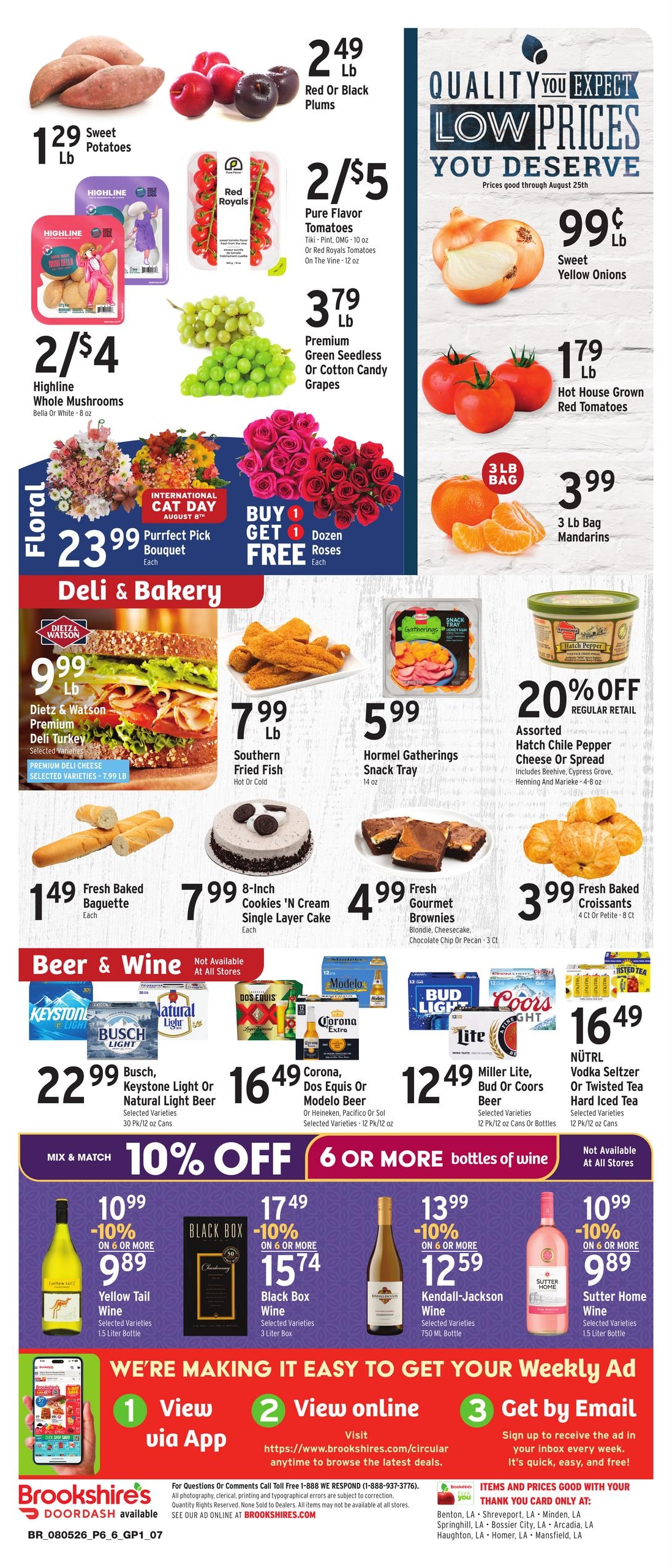 Brookshire's (Shreveport–Bossier City Area, LA) Weekly Ad August 5 - 11, 2026