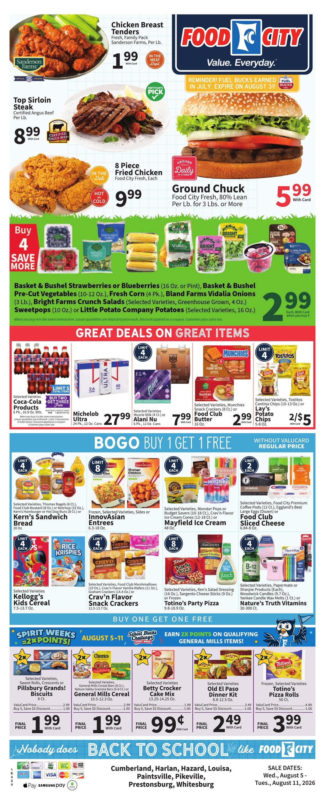 FoodCity (KY) Weekly Ad August 5 - 11, 2026