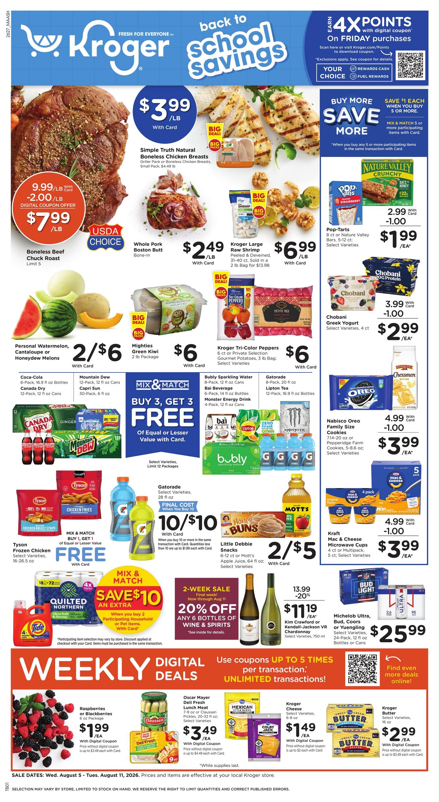 Kroger Weekly Ad August 5 - 11, 2026