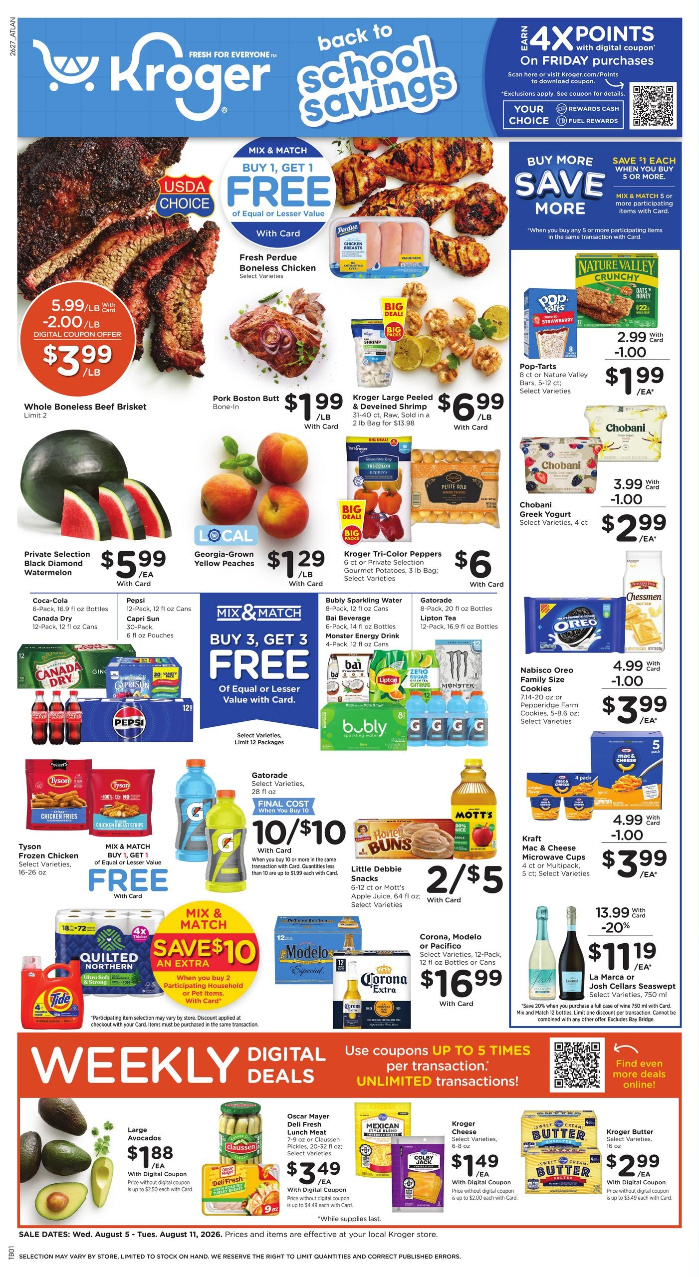 Kroger (Columbus Area, GA) Weekly Ad August 5 - 11, 2026