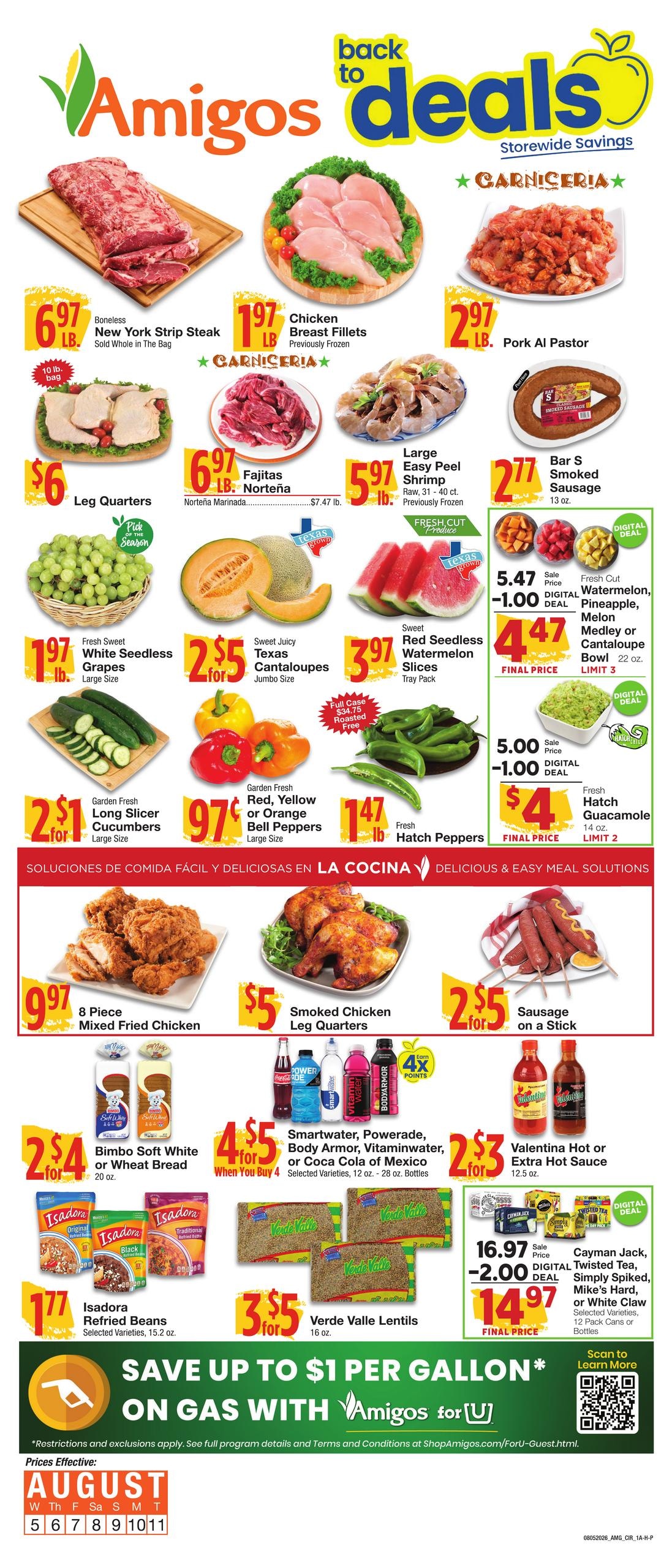 Amigos United Weekly Ad August 5 - 11, 2026