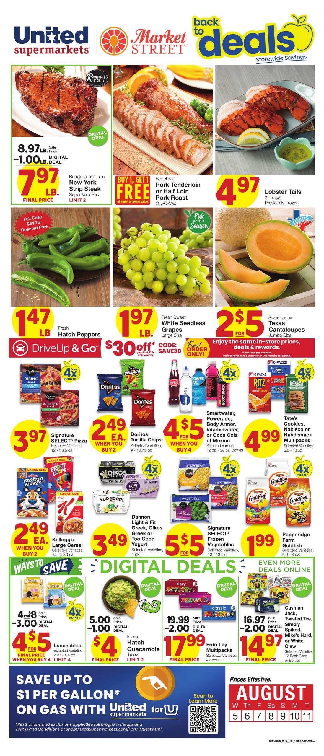 Market Street (Amarillo-Lubbock Area, TX) Weekly Ad August 5 - 11, 2026