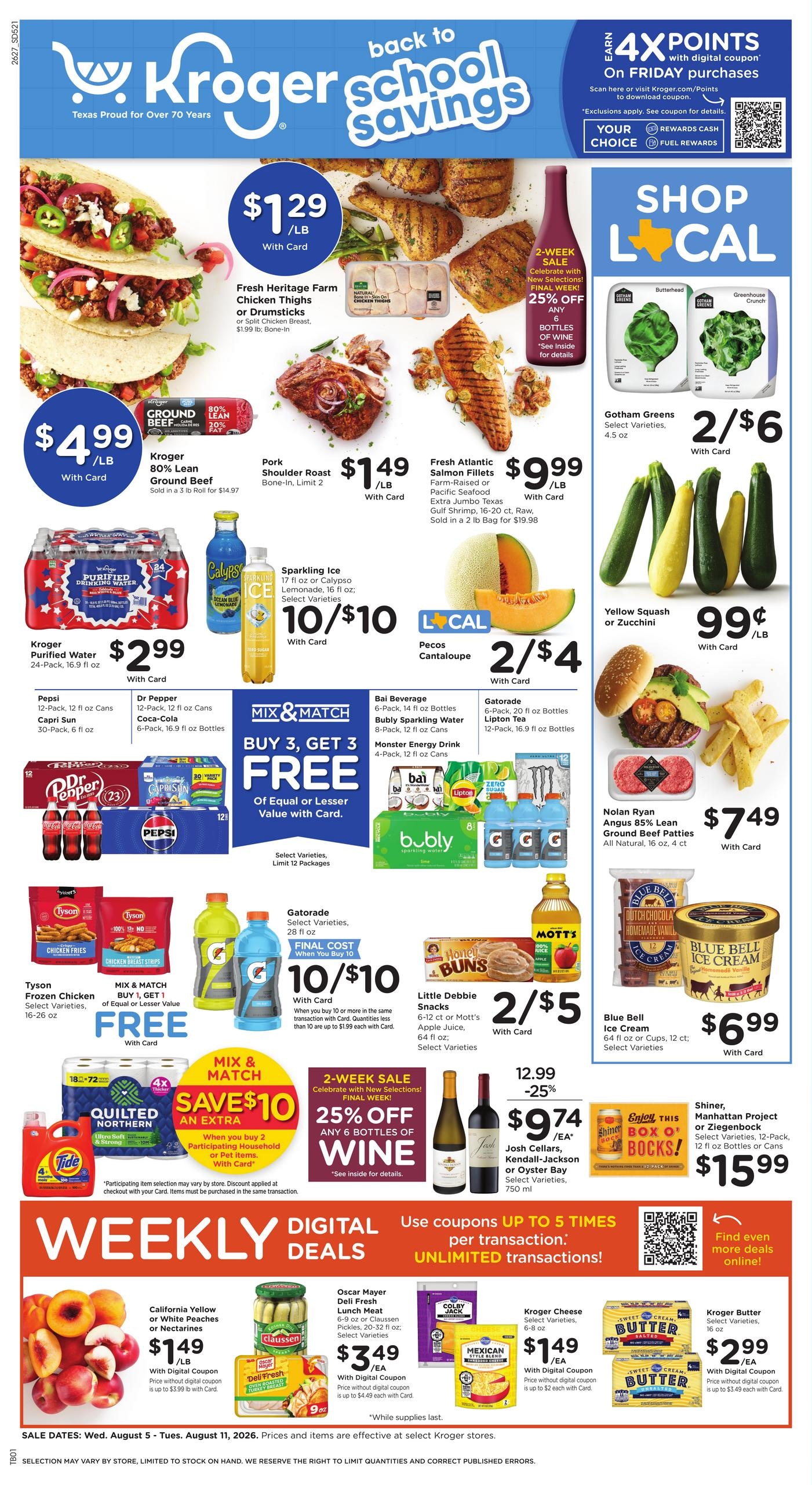 Kroger (Irving–Euless Area, TX) Weekly Ad August 5 - 11, 2026