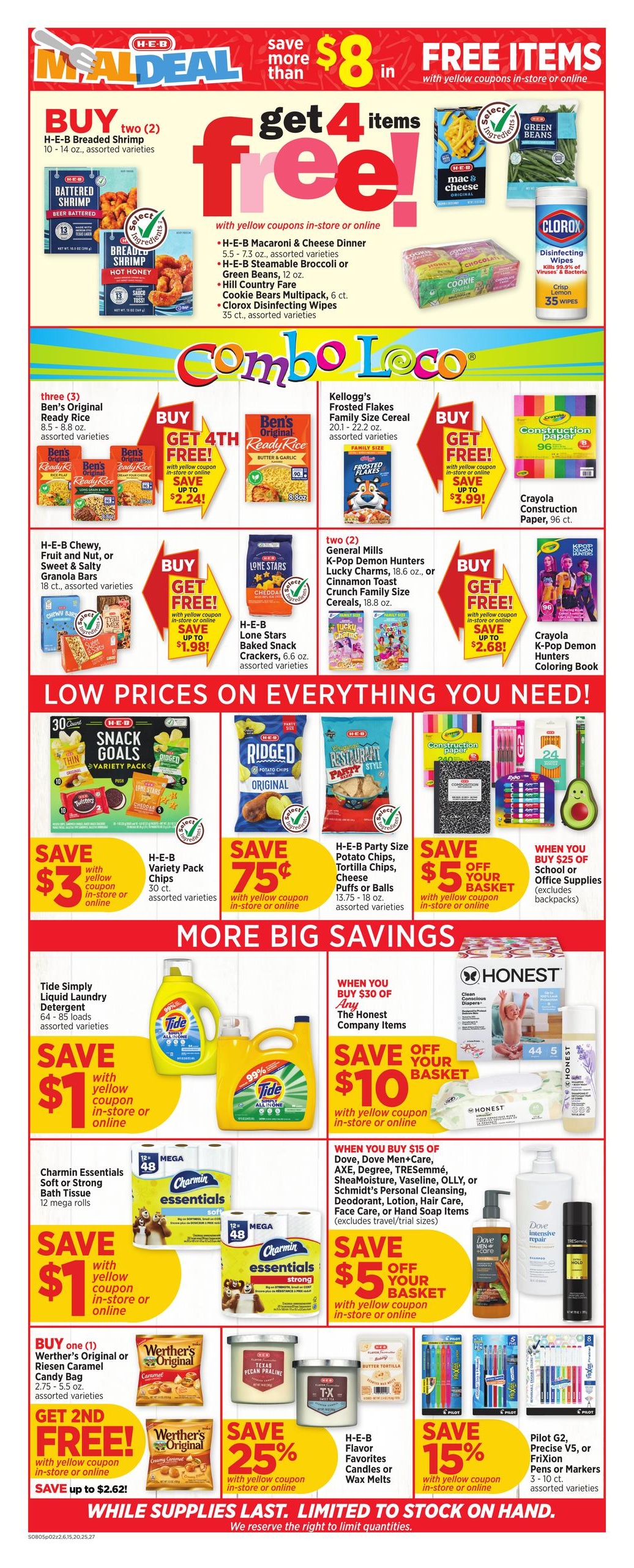 H-E-B (Brackettville Area, TX) Weekly Ad August 5 - 11, 2026