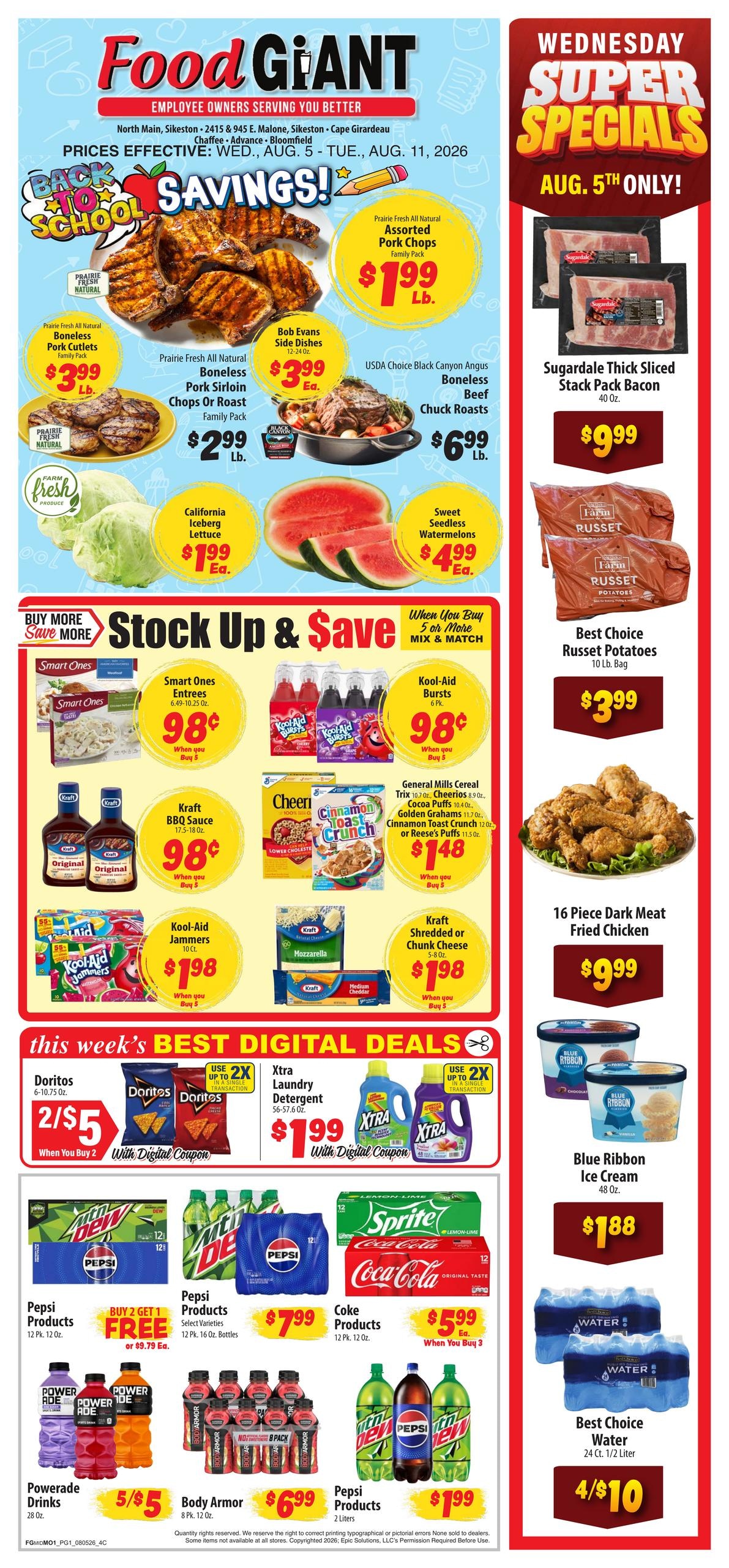 Food Giant Weekly Ad August 5 - 11, 2026
