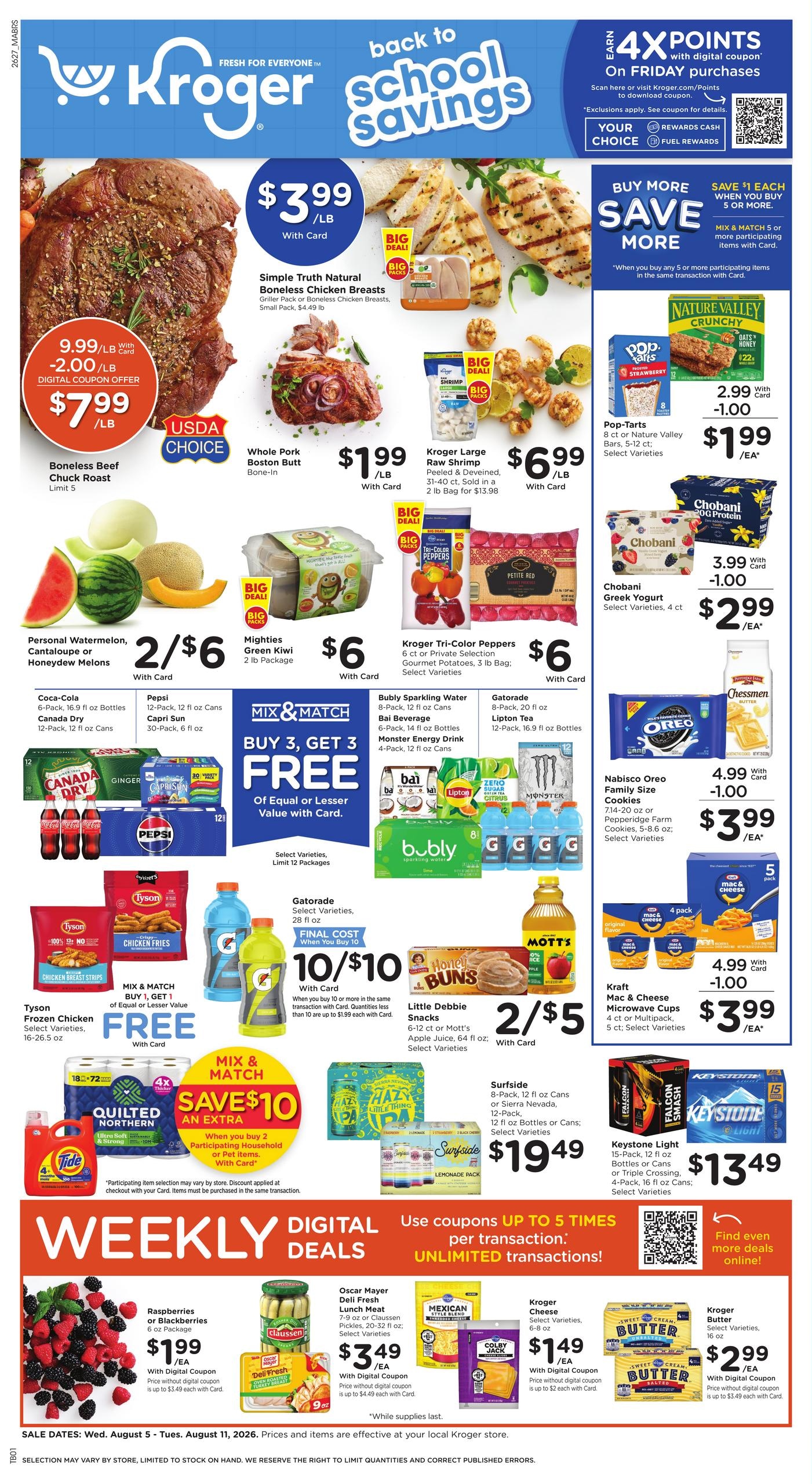 Kroger (NC, TN, VA) Weekly Ad August 5 - 11, 2026