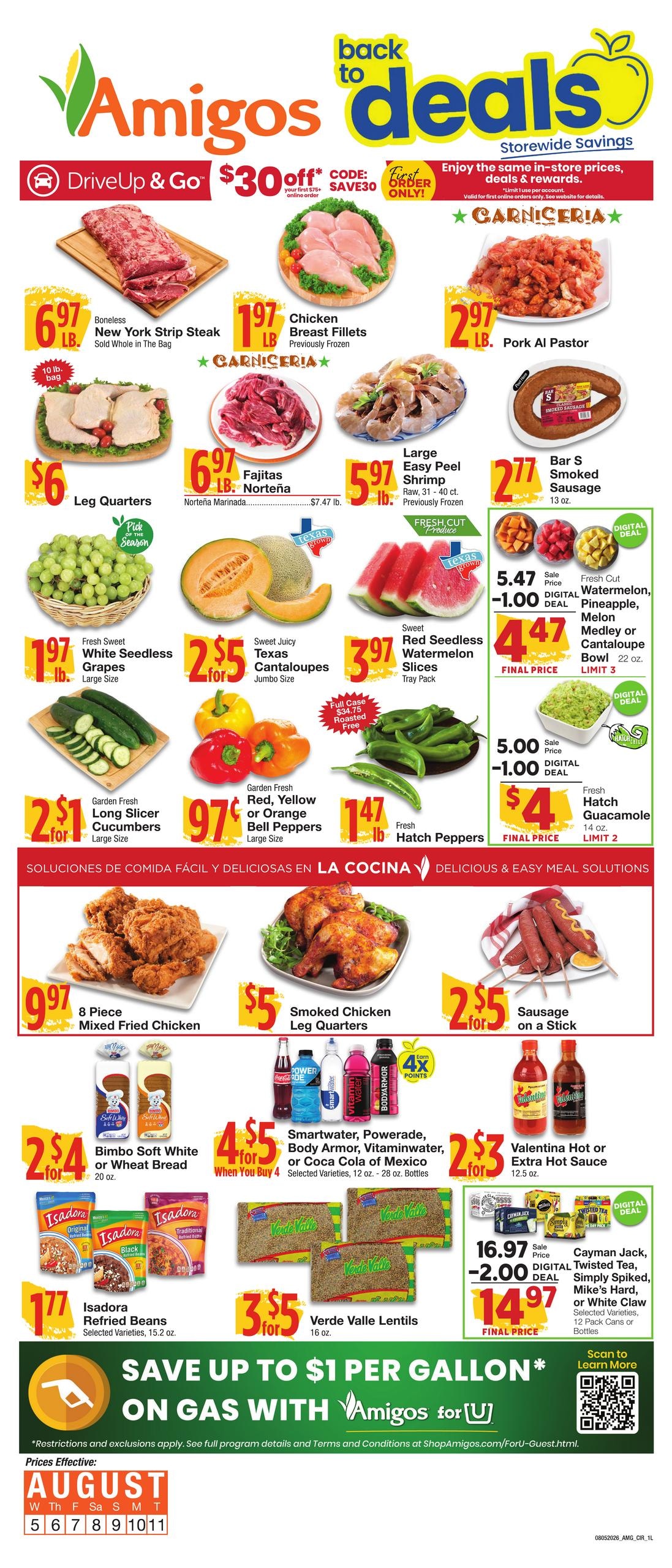 Amigos United Weekly Ad August 5 - 11, 2026