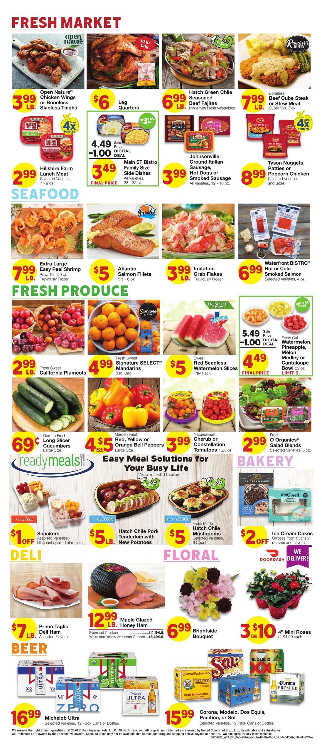 United Supermarkets (Bangs Area, TX) Weekly Ad August 5 - 11, 2026