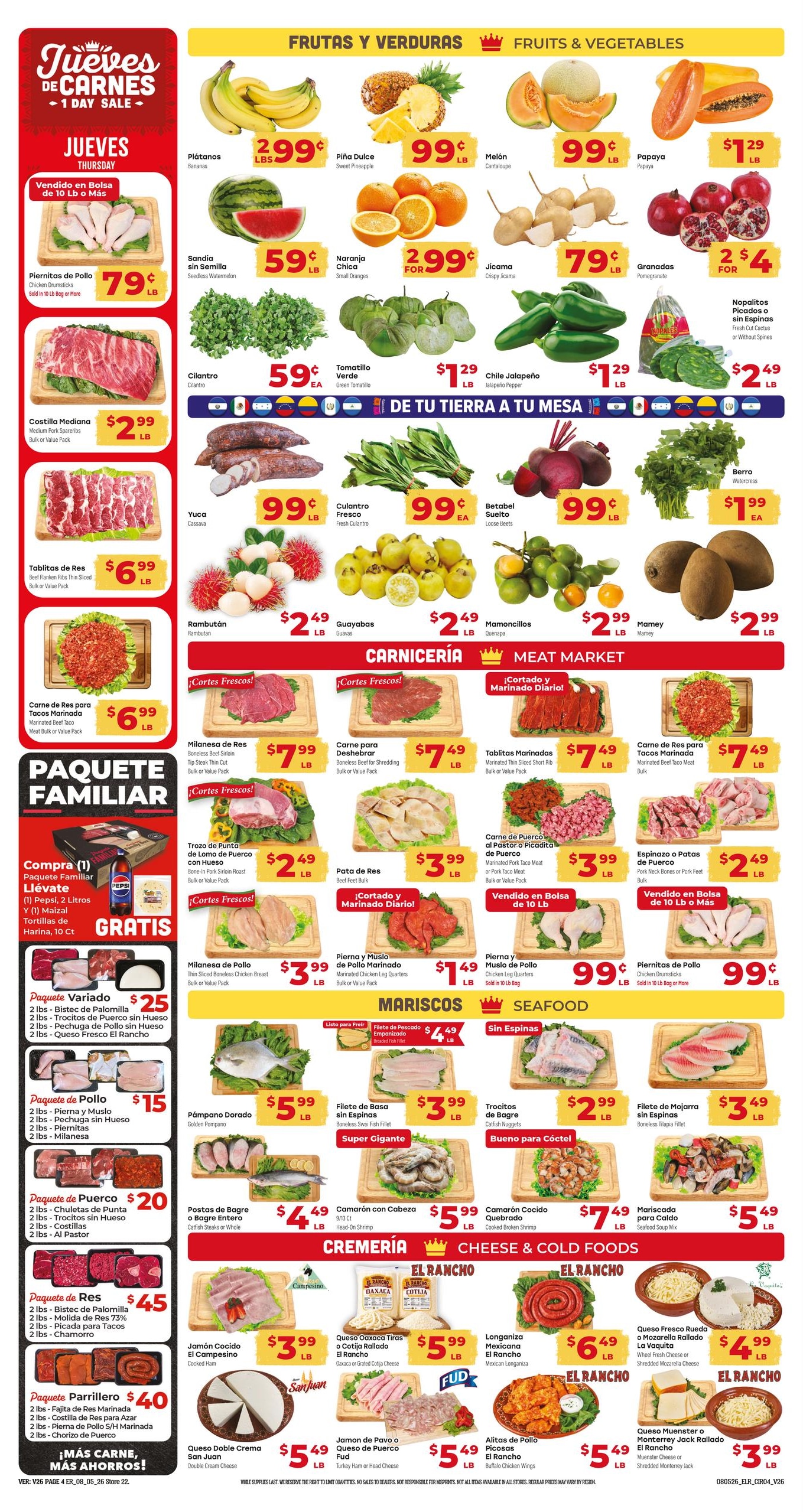 El Rancho Supermercado (Odessa Area, TX) Weekly Ad August 5 - 11, 2026