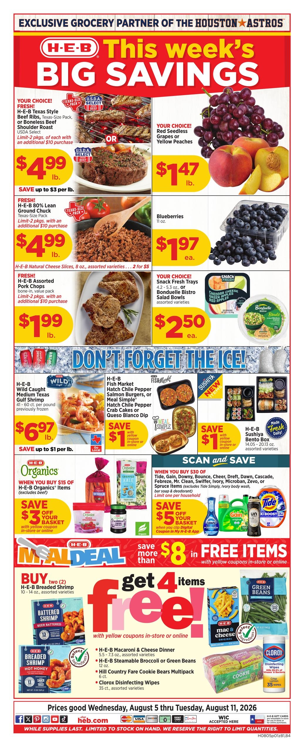 H-E-B (Beaumont Area, TX) Weekly Ad August 5 - 11, 2026