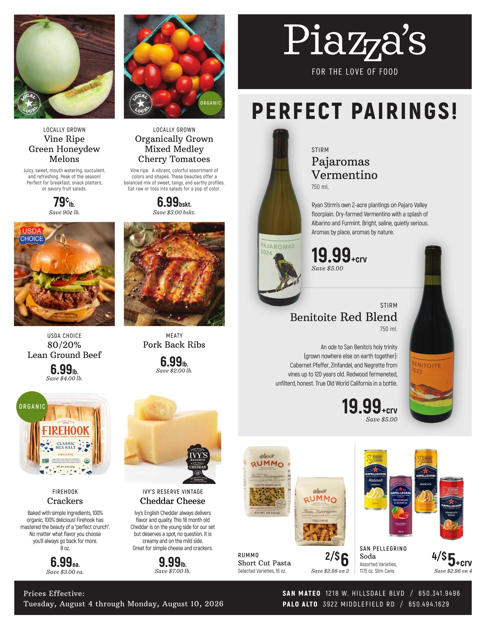 Piazza's Fine Foods Weekly Ad August 10 - 10, 2026